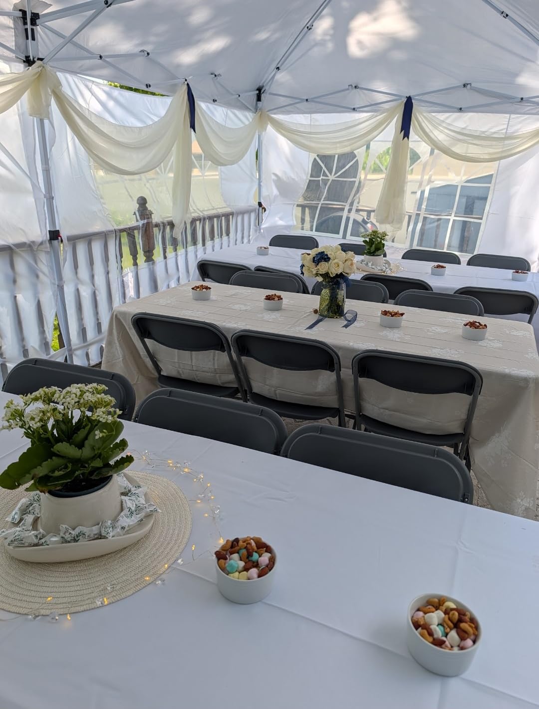 Aoxun 10x20 Pop Up Canopy Tent with 6 Sidewalls, Party Tent, White | 3 Adjustable Heights, One Push Setup, Waterproof, for Wedding, Party, Commercial, Market, Event, Outdoor, UV Protection customer photo 1