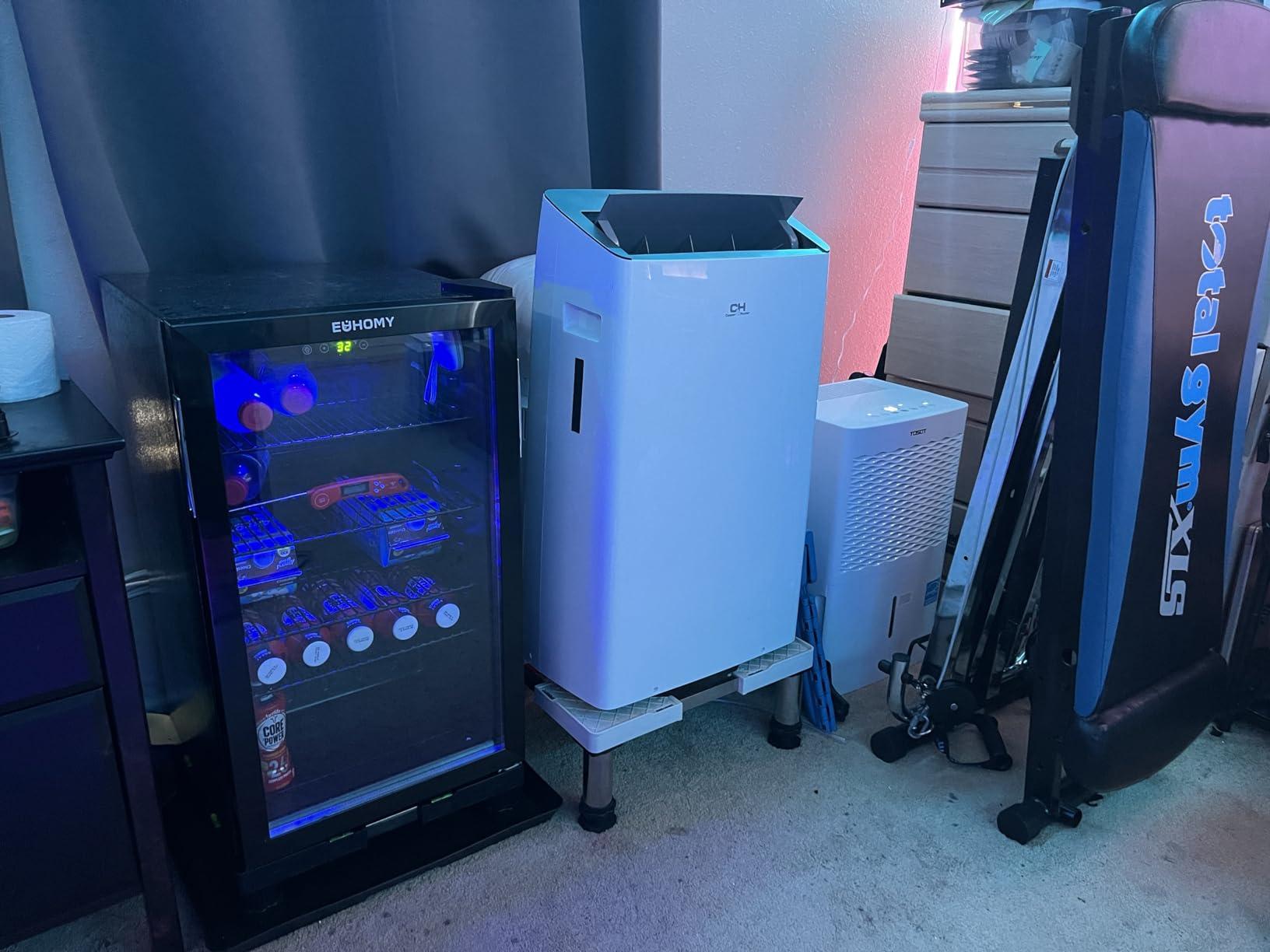 EUHOMY 130 Can Mini Fridge, Beverage Refrigerator with Glass Door, Black | 3.2 Cu.ft Capacity, 37°F to 61°F, Compressor Cooling, Digital Temperature Control, Removable Shelves, Home Bar Office Use customer photo 2