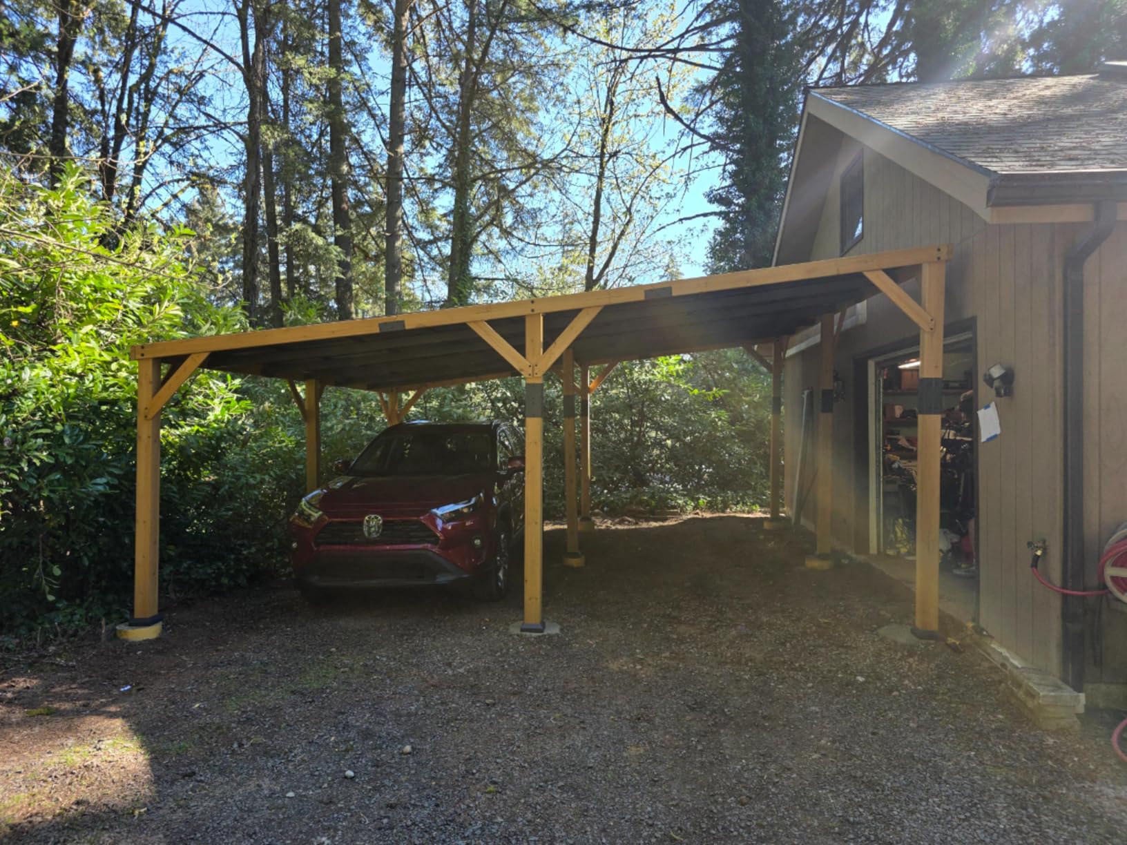 Jocisland 10' x 12' Cedar Wood Gazebo with Sloped Galvanized Steel Roof, Hardtop Gazebo Pavilion with Durable, Rot-Resistant Construction, Permanent Outdoor Pergola for Backyard, Deck & Garden customer photo 1