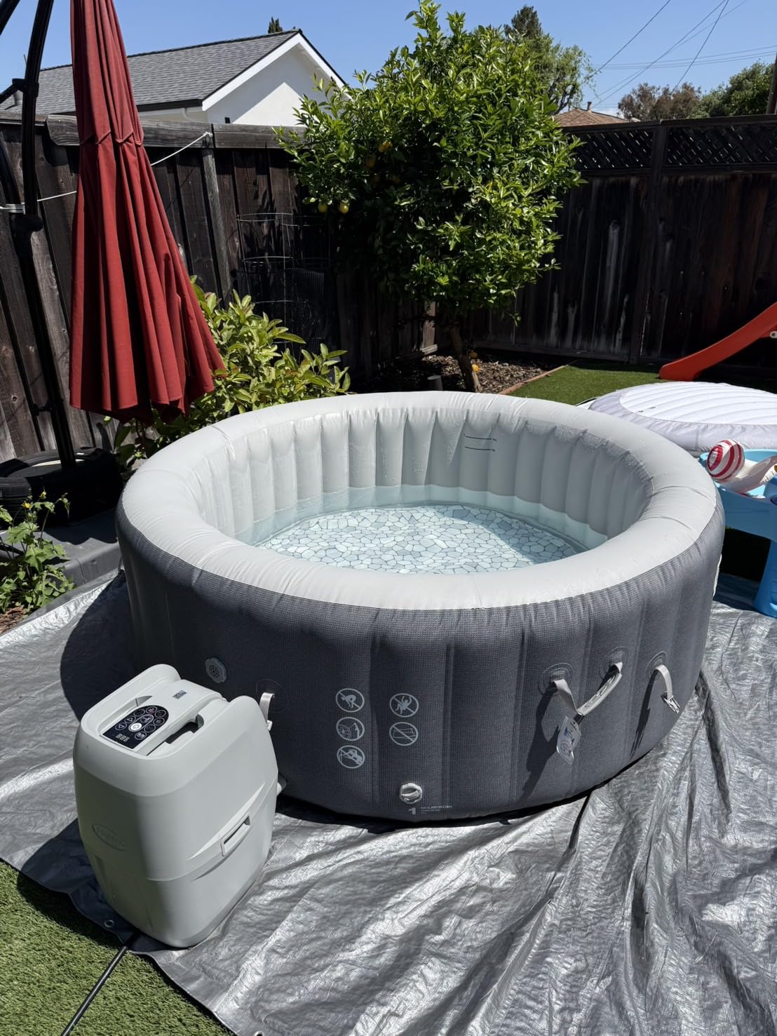 SaluSpa Hot Springs 2-4 Person Round Inflatable Hot Tub, Energy-Efficient | 40% More Energy-Efficient Than Similar Hot Tubs, 120 Soothing Jets, Ultra-Durable Design, Freeze-Resistant, 5-Minute Setup customer photo 2