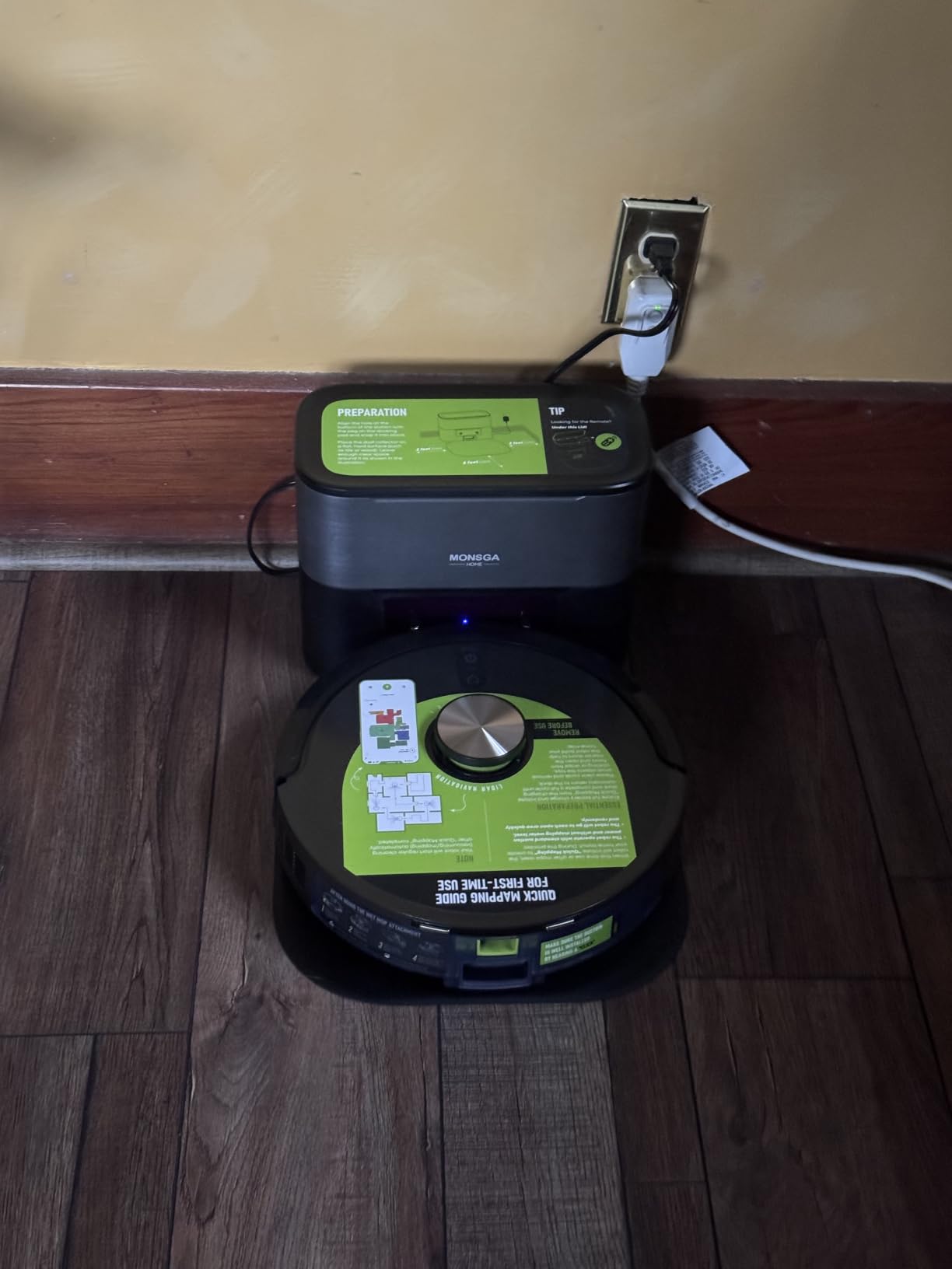 MONSGA Robot Vacuum and Mop, 90 Days Self-Emptying with 8000Pa Suction | Dual Anti-Tangle for Pet Hair, Carpet and Hard Floor, LiDAR Navigation customer photo 1
