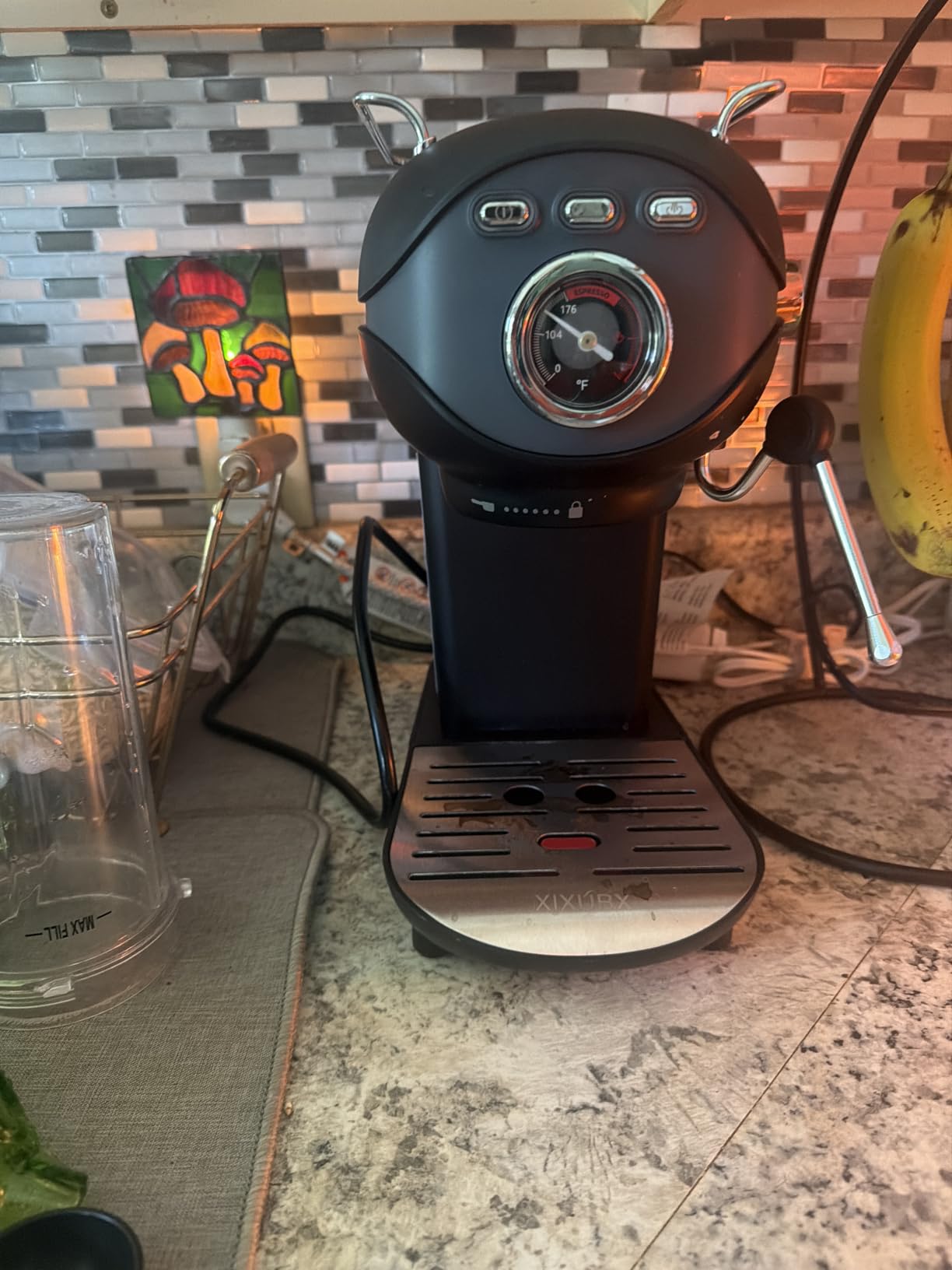 XIXUBX Espresso Machine, Compact Espresso Maker with Milk Frother customer photo 2