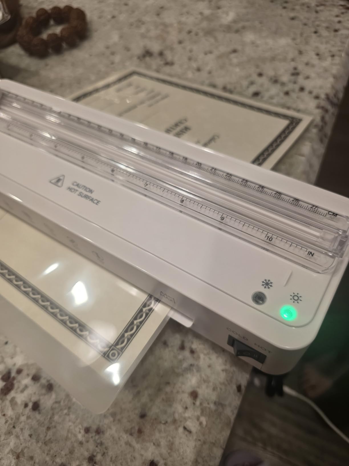 9 Inch Thermal Laminator, with 40 Pack Letter Size Pouches, 2 Roller System | Fast 90s Warm-Up, ABS Jam Release, Built-in Cutter, Portable Design, Home, Office & School customer photo 1