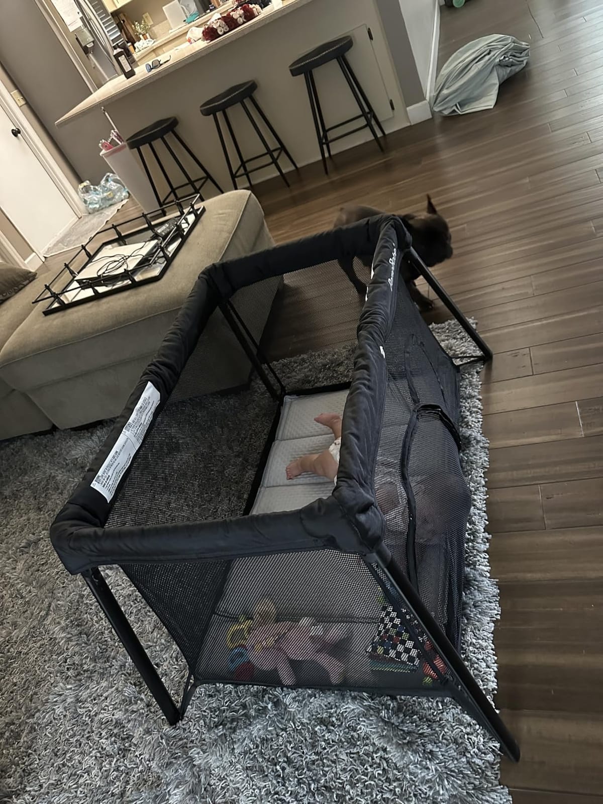 Pamo Babe Pack and Play with Bassinet - 7 in 1 One-Step Setup Bedside Crib, Portable Playpen, Travel Crib, Baby Playard with Diaper Changing Station, Toy Bar & Large Storage Bag customer photo 1