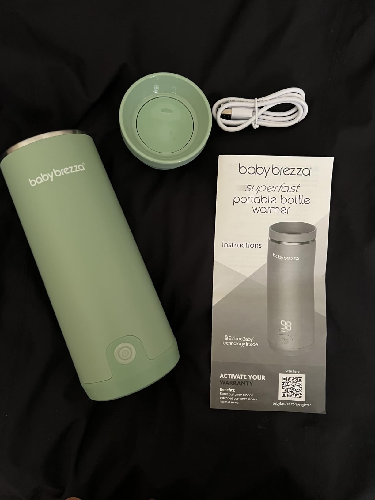 Baby Brezza Portable Baby Bottle Warmer - Breastmilk + Formula Safe, Grey | 3x Faster Travel Warming, Up to 8 Bottles with 4 Temp Settings, No Bottle Adapters + Safe, Even Heating, Dishwasher Safe customer photo 2
