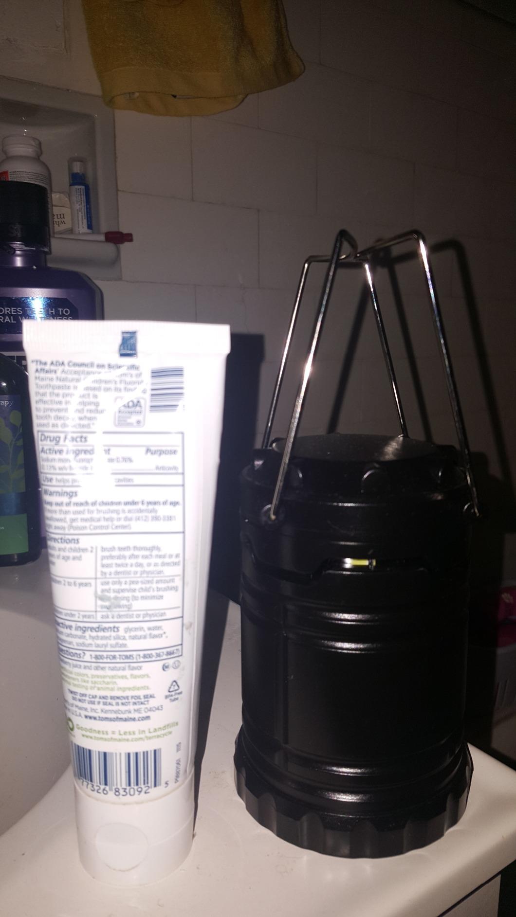 MalloMe Camping Lights LED Lantern Flashlights, Battery Powered Operated Lamp Tent Lanterns for Power Outages, Camping Essentials Outdoor, Home, Emergency Gear, Hurricane Survival (3 AAA batteries required) customer photo 1