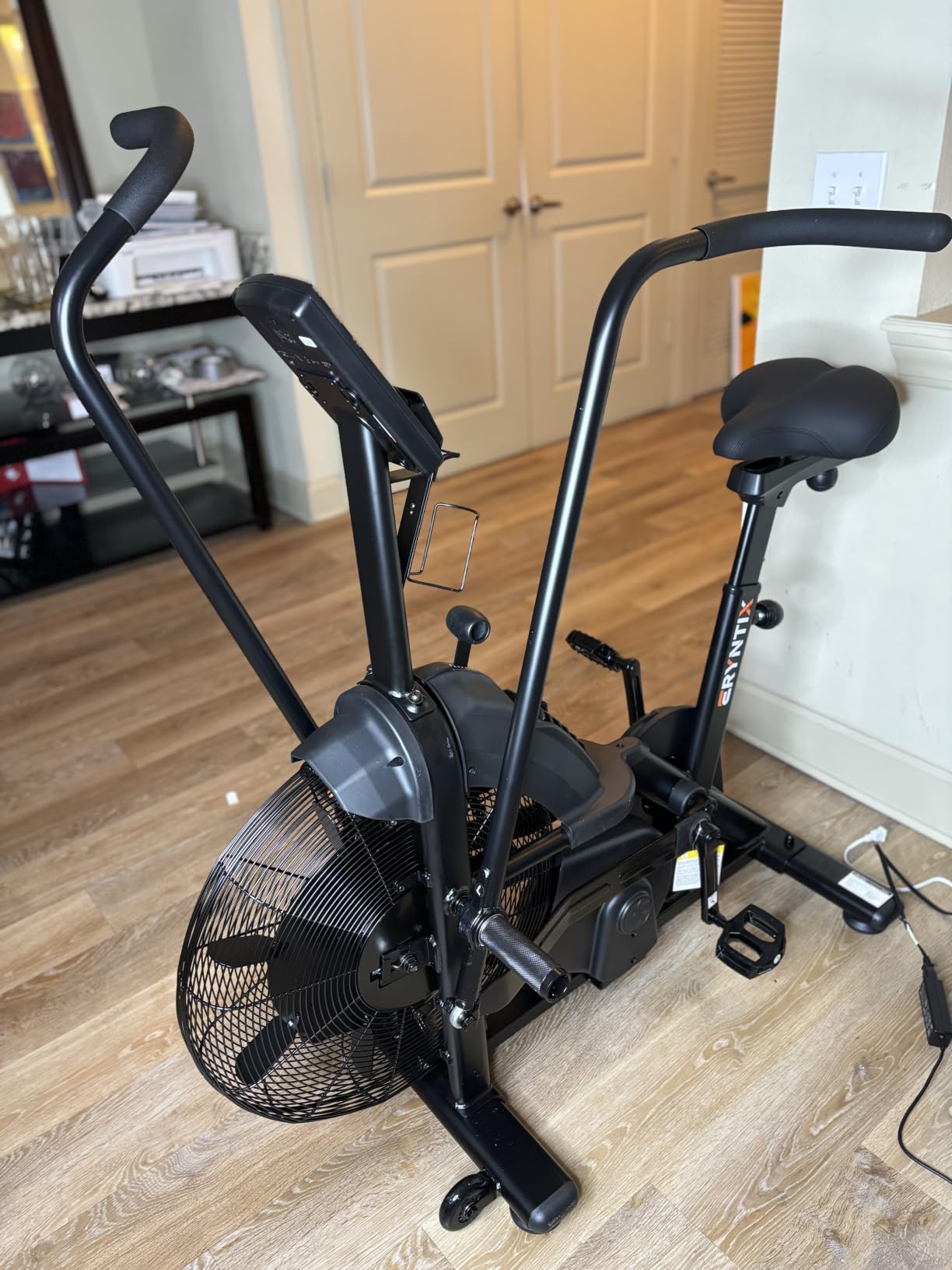 Dual Resistance Air Bike, Magnetic & Air Fan Bike with APP Connection, ISCC PLUS Certified Wind Bikes, Dual-Action Handlebars for Home Gym HIIT Cardio Full Body Workout (350LBS Capacity) customer photo 2