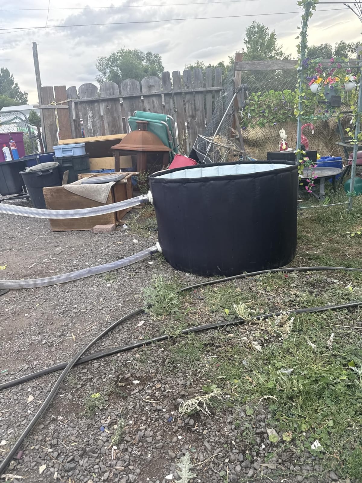 Foldable Wood-Fired Outdoor Bathtub, Non-Inflatable & Portable Pool/Bathtub 2-in-1 Bath & BBQ Family Outdoor Use (black) customer photo 1