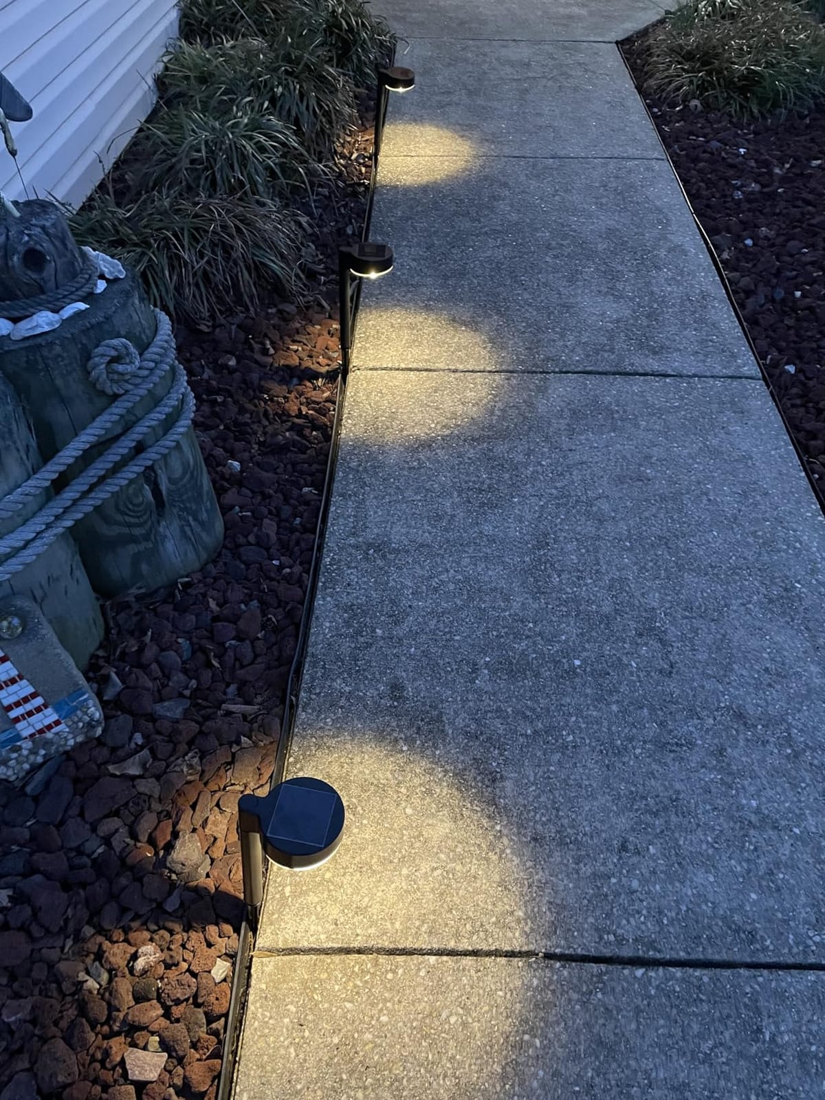 ELECLINK 12 Pack Solar Pathway Lights Outdoor, Solar Powered Landscape Path Light with Larger LED Lens, Brighter Up to 12 Hrs Waterproof Outdoor Solar Light for Yard Garden Walkway Driveway Sidewalk customer photo 1