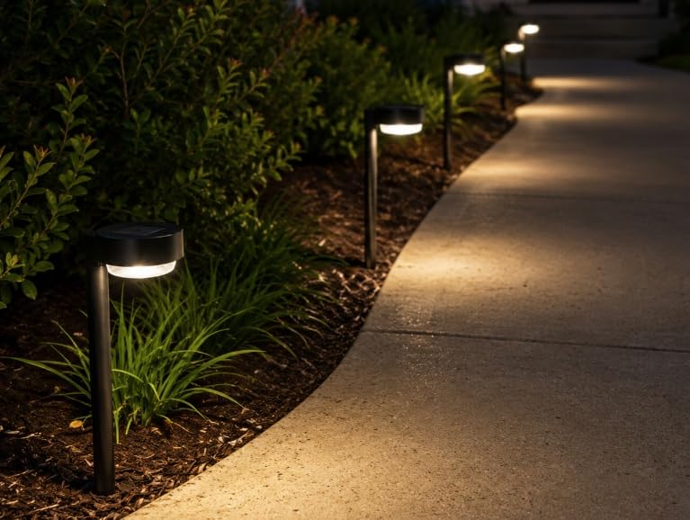 ELECLINK 12 Pack Solar Pathway Lights Outdoor, Solar Powered Landscape Path Light with Larger LED Lens, Brighter Up to 12 Hrs Waterproof Outdoor Solar Light for Yard Garden Walkway Driveway Sidewalk customer photo 2