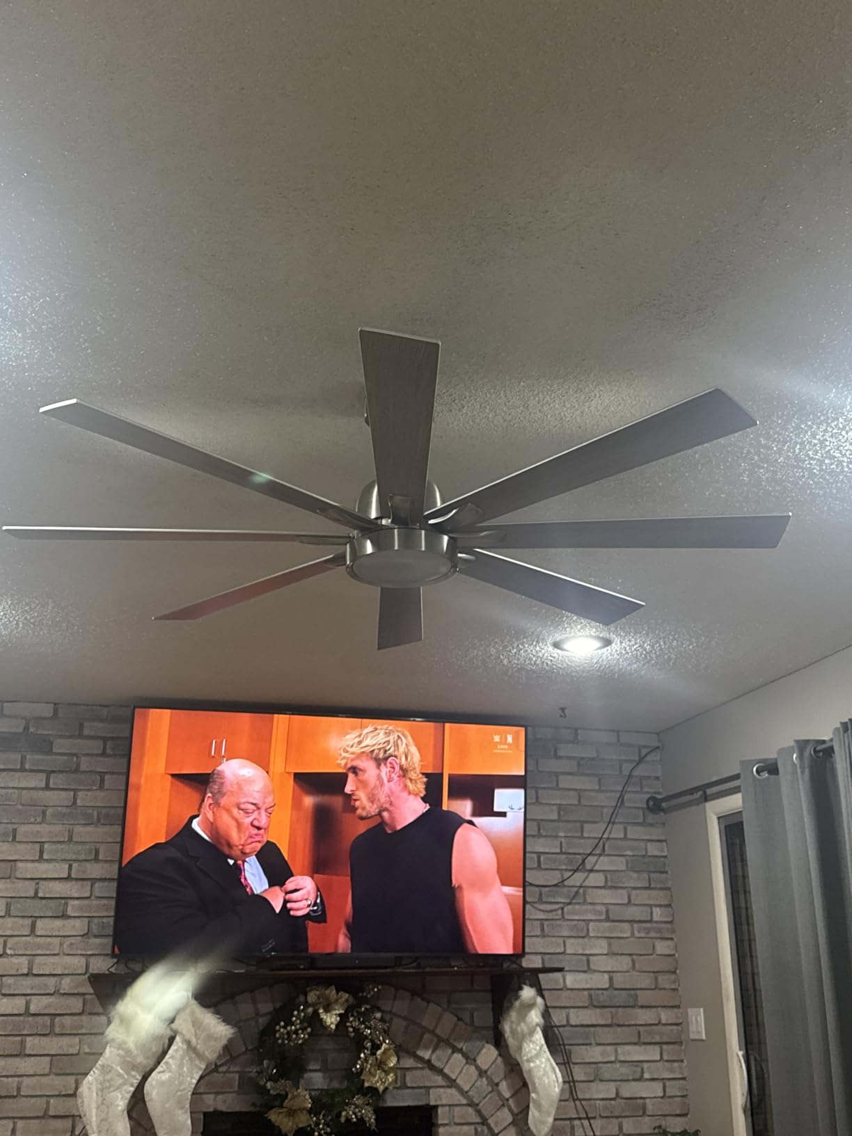 84 Inch Ceiling Fan with Light and Remote Contol, Large Air Volume | Quiet DC Motor, 3CCT Dimming, Timer, Memory Function, Walnut/Black Ceiling Fan for Living Room/Bedroom/Covered Patio customer photo 2