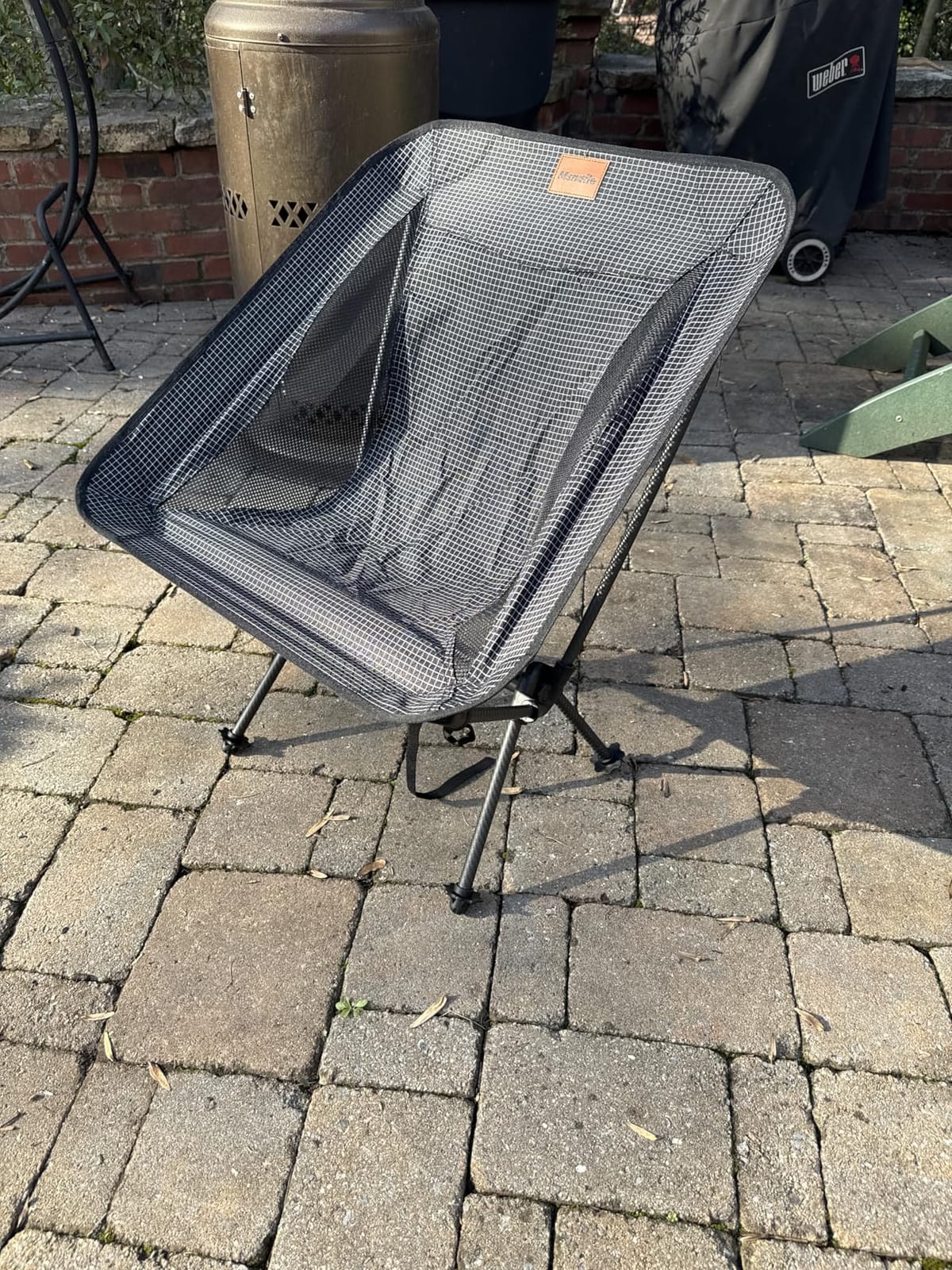 Camping Chair Carbon Fiber 1.6 lbs Ultralight Backpacking,Hiking | ultralight camping chair carbon fiber frame portable ultra light support up to 330 lbs Dyneema Blend Fabric easy to clean customer photo 2
