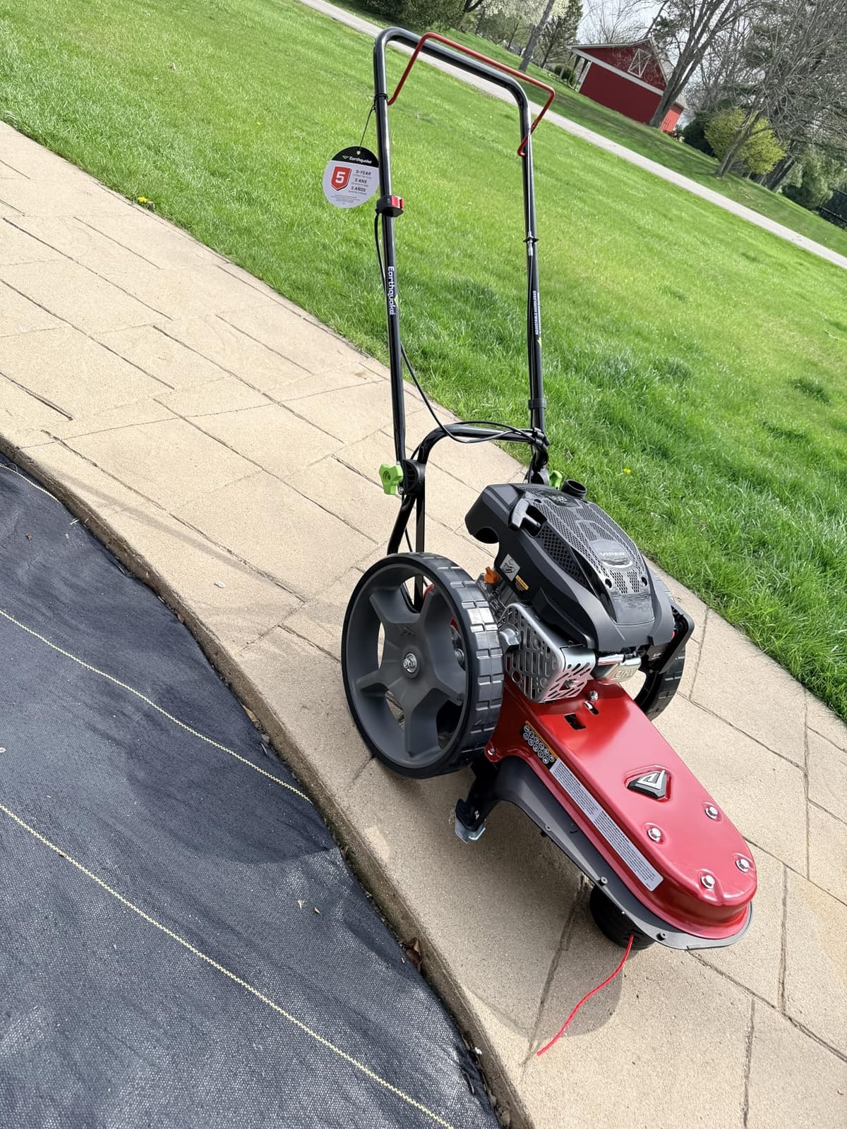 Earthquake Walk-Behind String Mower, Hurricane Cutting Head, 160cc 4-Cycle Viper Engine, Grab-N-Go Bail, 22