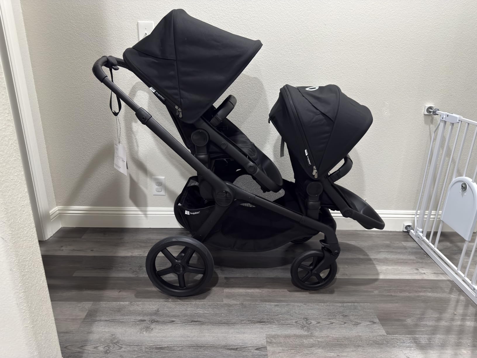 Bugaboo Kangaroo All-Terrain Full-Size Single-to-Double Tandem Stroller Toddler Seat, for Up to Three Kids, XL Wheels, One-Hand Operation, XL Underseat Storage - Midnight Black customer photo 1