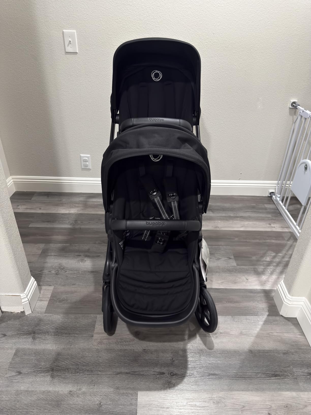 Bugaboo Kangaroo All-Terrain Full-Size Single-to-Double Tandem Stroller Toddler Seat, for Up to Three Kids, XL Wheels, One-Hand Operation, XL Underseat Storage - Midnight Black customer photo 2