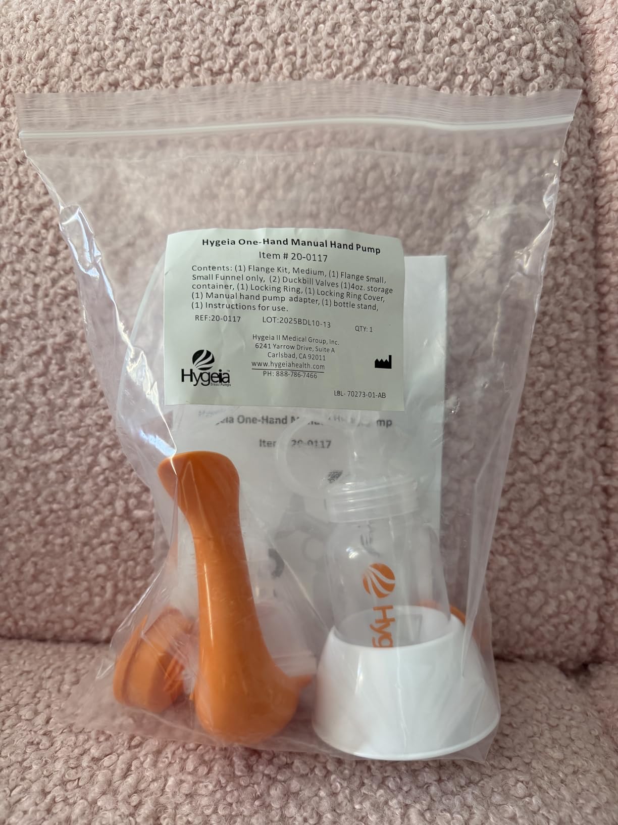 Hygeia Manual Breast Pump | One-Hand Use | Lightweight & Portable | BPA-Free | Comfortable, Quiet Suction | Includes 24mm & 28mm Flanges customer photo 2
