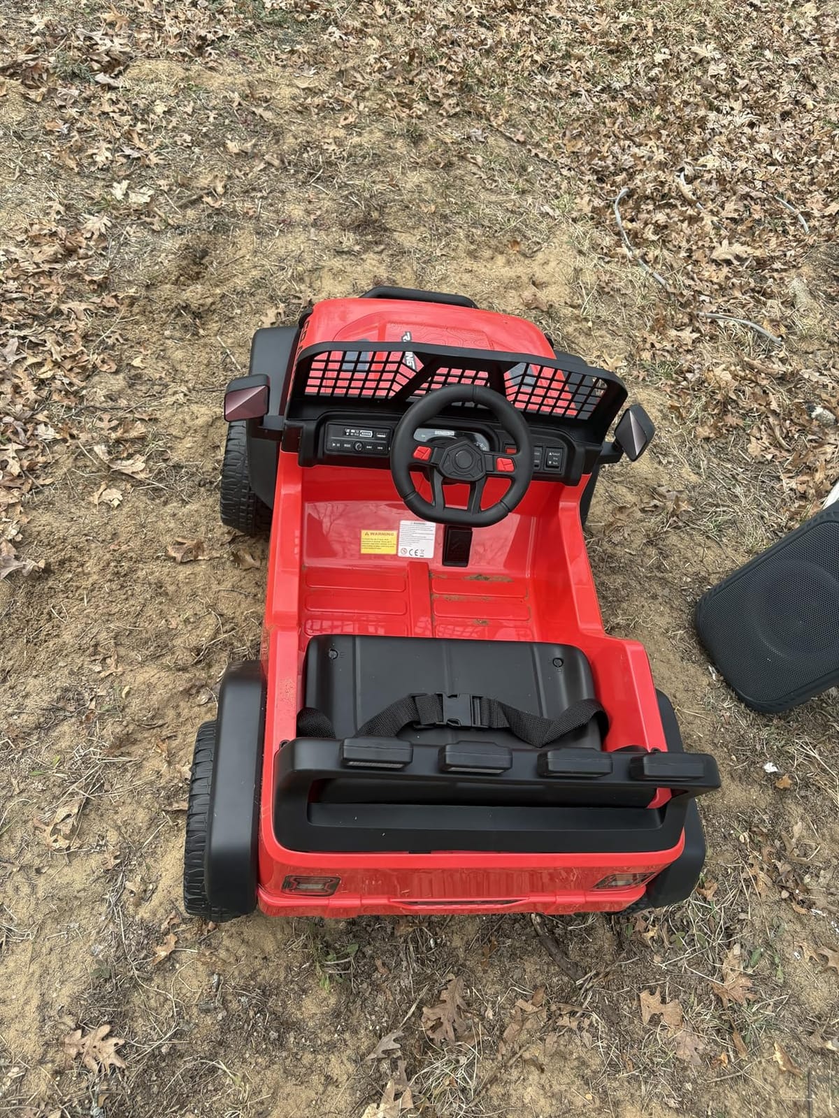 24V Ride on Toys w/Remote Control, 4WD Kids Ride on Truck Car, 3 Speed, Bluetooth Music, Wide Seat, Spring Suspension, LED Light, Birthday for Boys Girls Toddler (Black+Red) customer photo 2