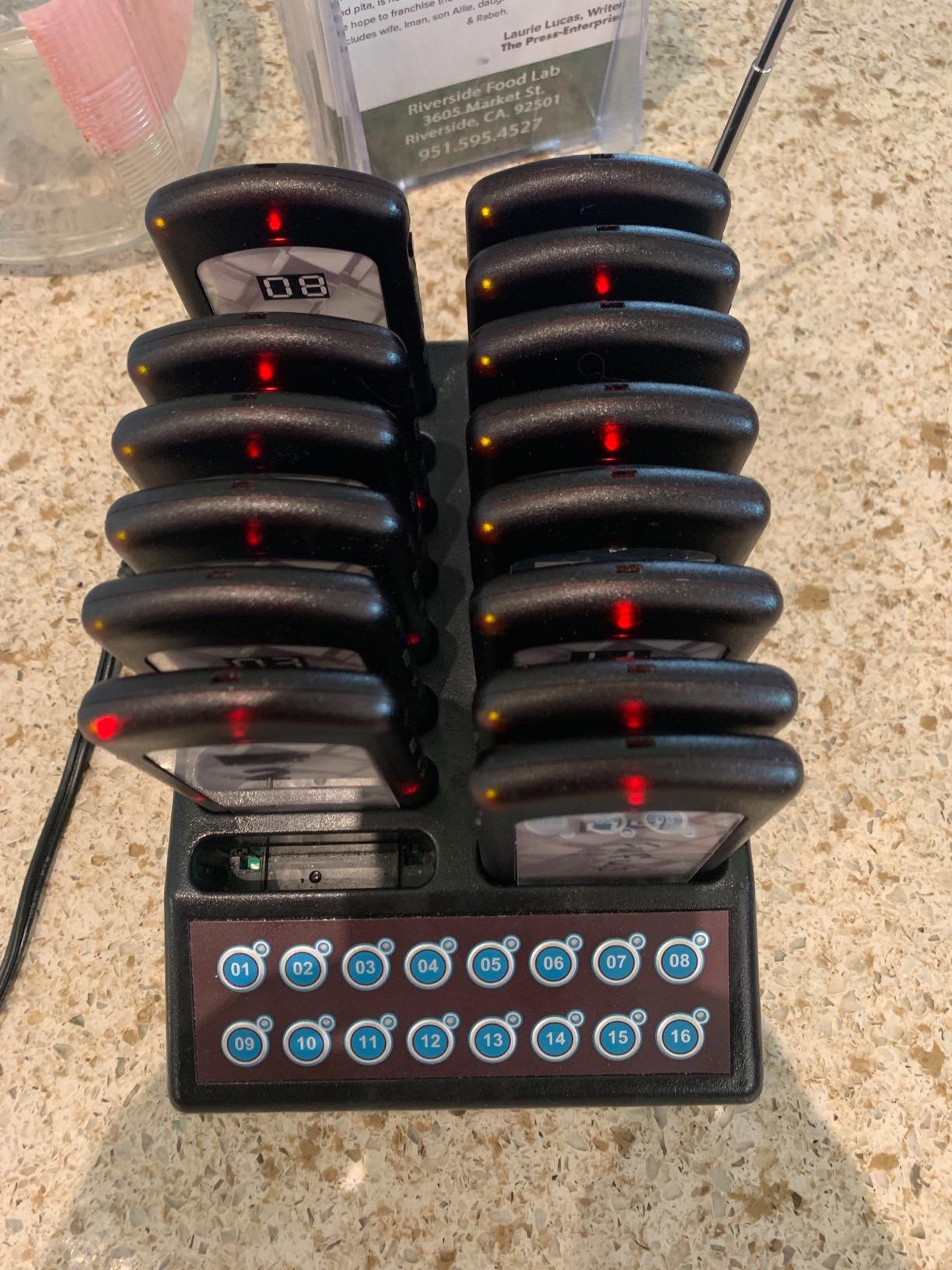 32-Count Pagers for Restaurant, Wide Cover Area Food Truck Waiting Beepers | Strong Signal Restaurant Paging System, Vibrate/Flash/Beep 6 Way Calling, Food Court Order Ready Buzzers Long Distance customer photo 1