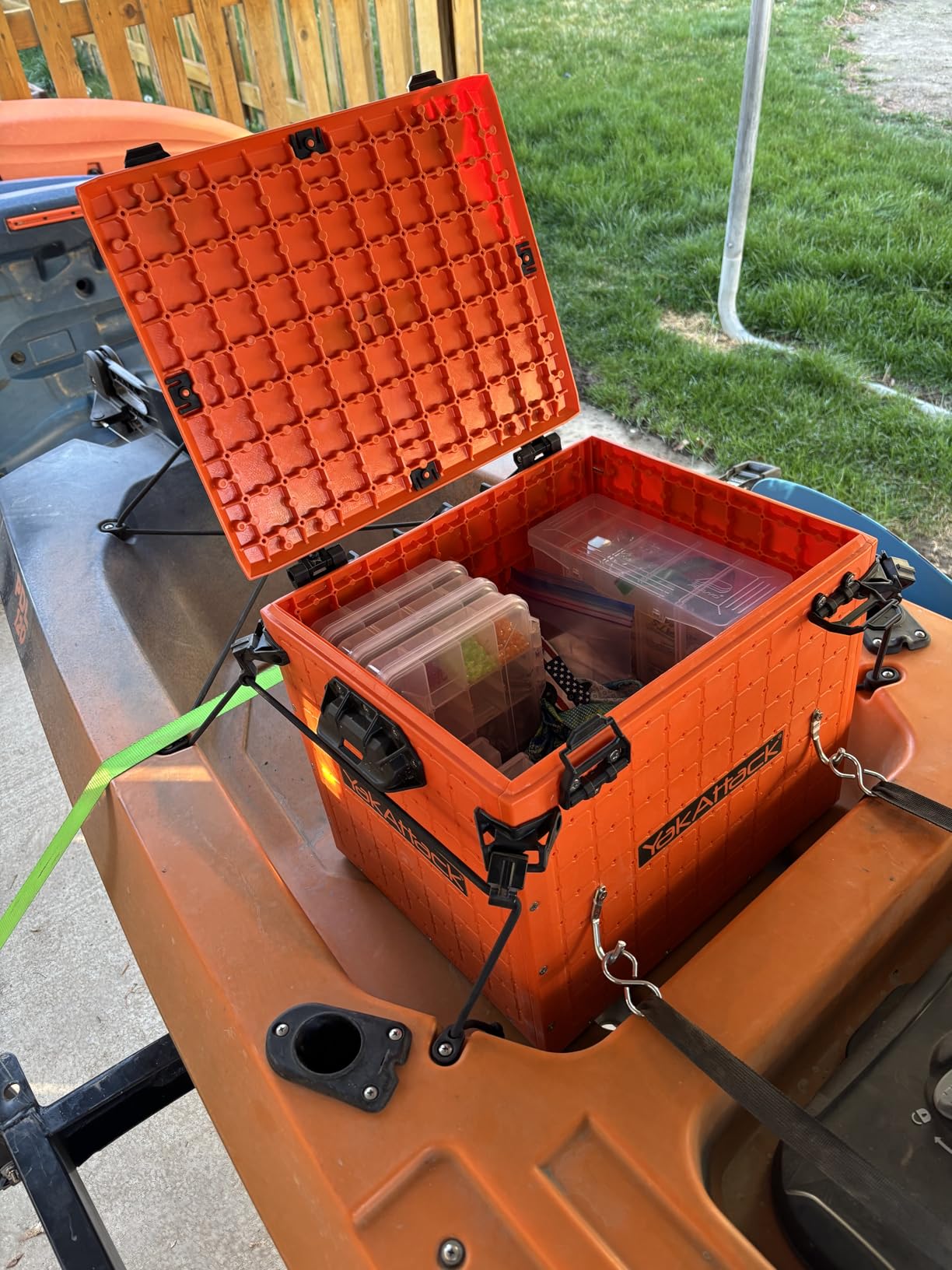 YakAttack BlackPak Pro Kayak Fishing Crate - Ranger Green | 13