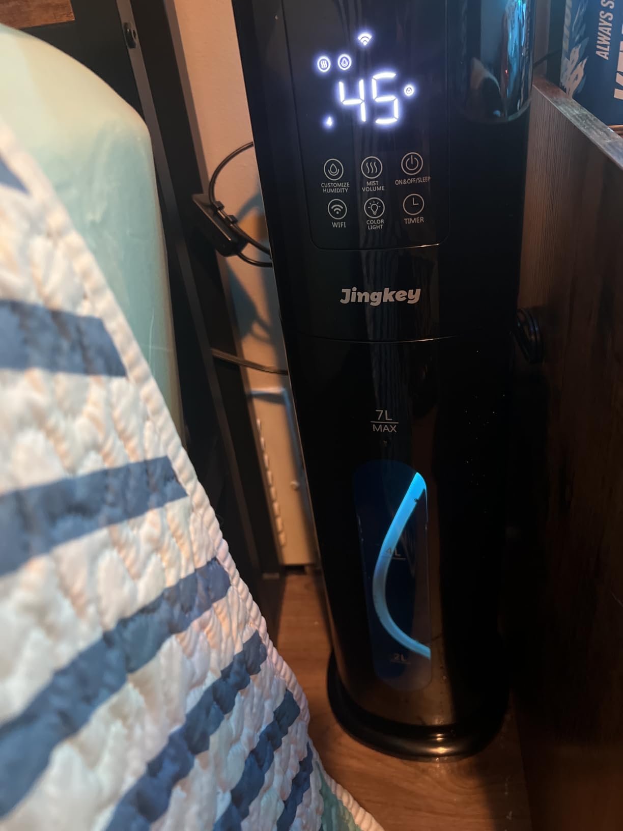 Humidifiers for Bedroom Large Room Humidifiers for Home,7L/1.85Gal Large Humidifier with Smart App & Remote Control, 4 Mist Levels Cool Mist Humidifiers Black customer photo 1