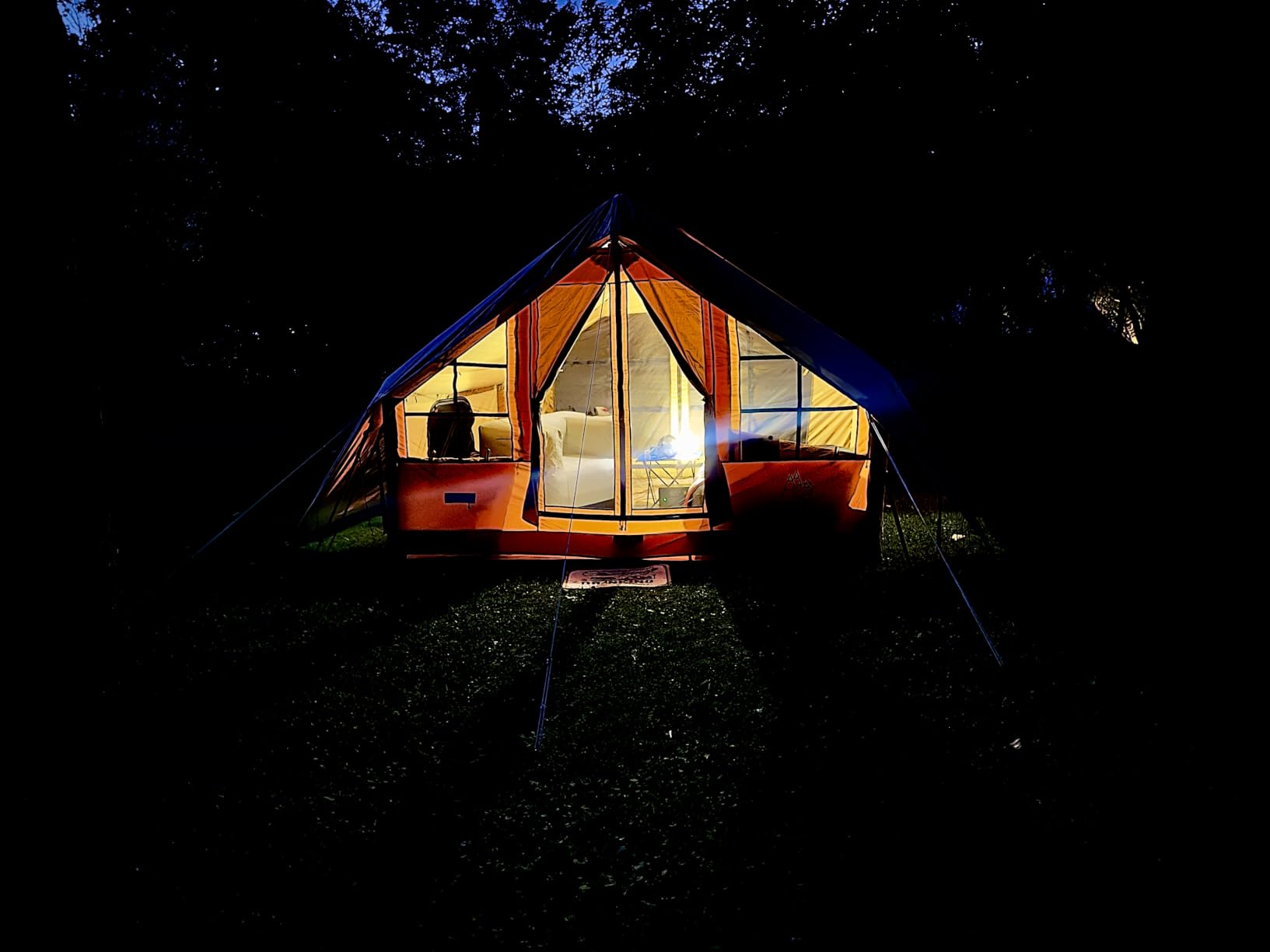 RBM Outdoors Panda Canvas Inflatable Tents for Camping with Stove Jack customer photo 2