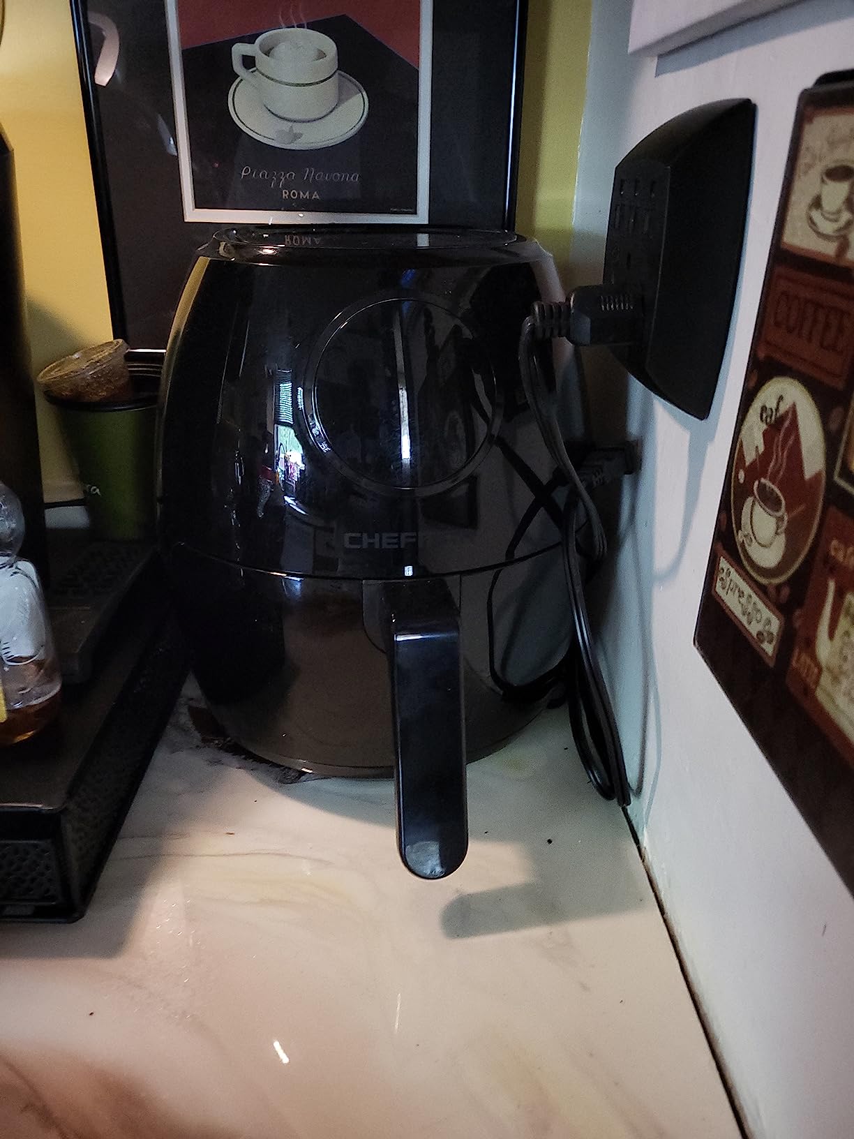 Chefman Compact Air Fryer 3.5 QT - Slim Design Fits Small Kitchens, 4-in-1 Air Fry, Bake, Dehydrate, Frozen, 450°F Max Temp, Narrow Footprint Saves Counter Space, Nonstick Ceramic, Dishwasher-Safe customer photo 2