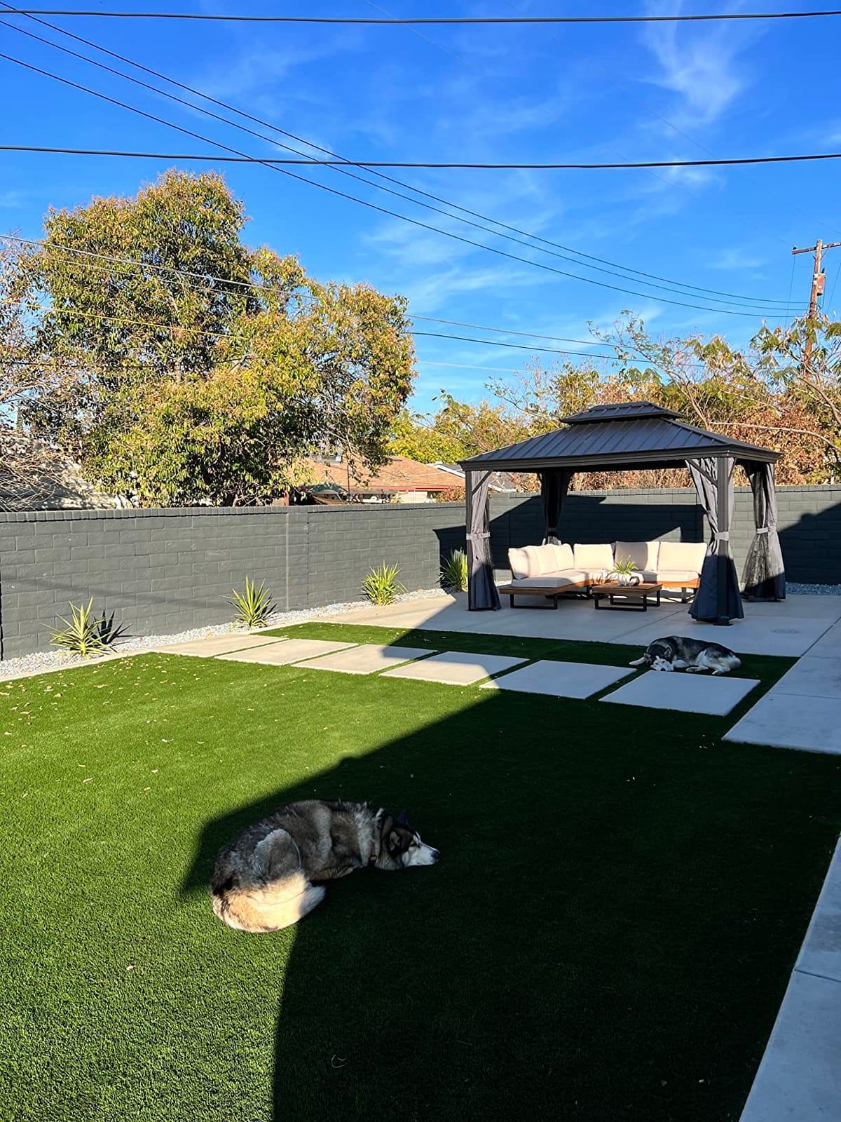 HAPPATIO 12'x12' Outdoor Hardtop Gazebo, Aluminum Gazebo with Double Galvanized Steel Roof, Curtains and Netting for Patio, Backyard, Deck, Lawn, Easy Assembly (Grey) customer photo 2