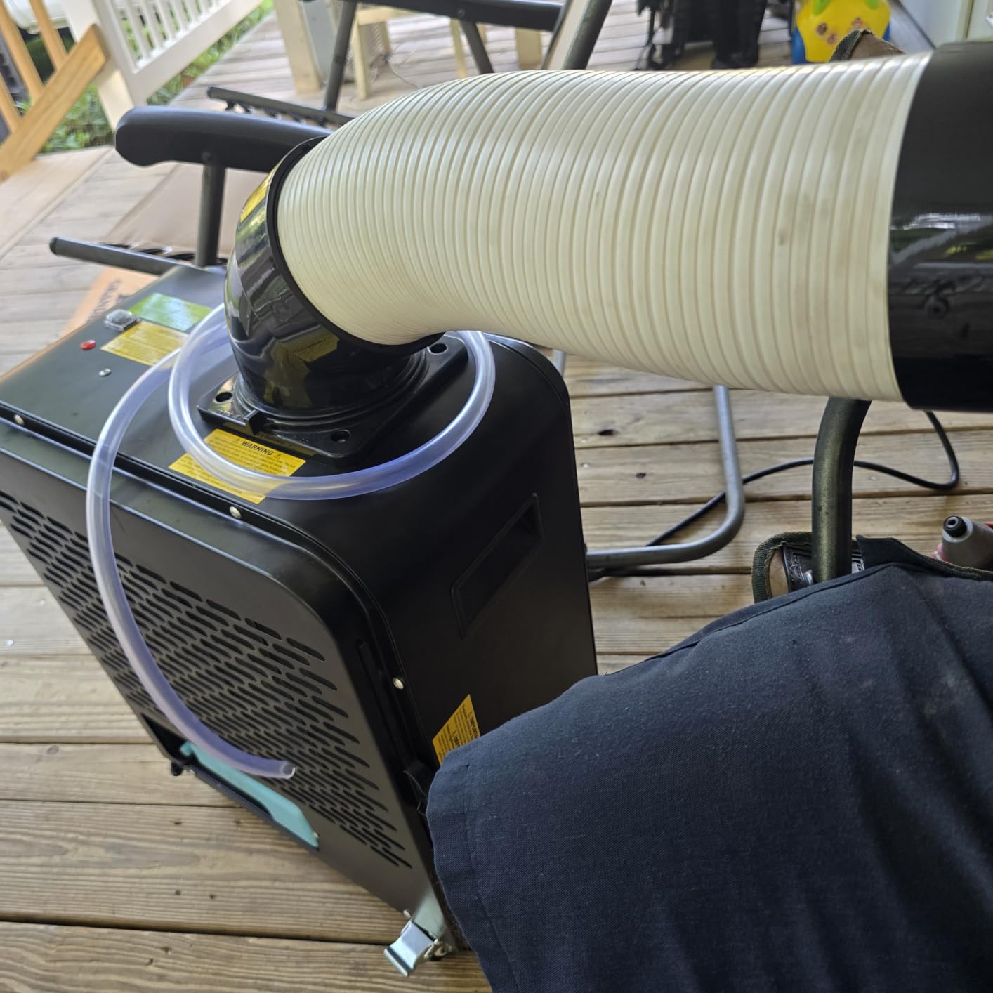 Perfect Aire Spot Cooler Portable AC Air Conditioner 7,000 BTU with Adjustable Air Flow, 360° Wheels, Continuous Drainage (6' Hose Included), for Outdoor Events, Workshops, Garages, and Patios customer photo 1