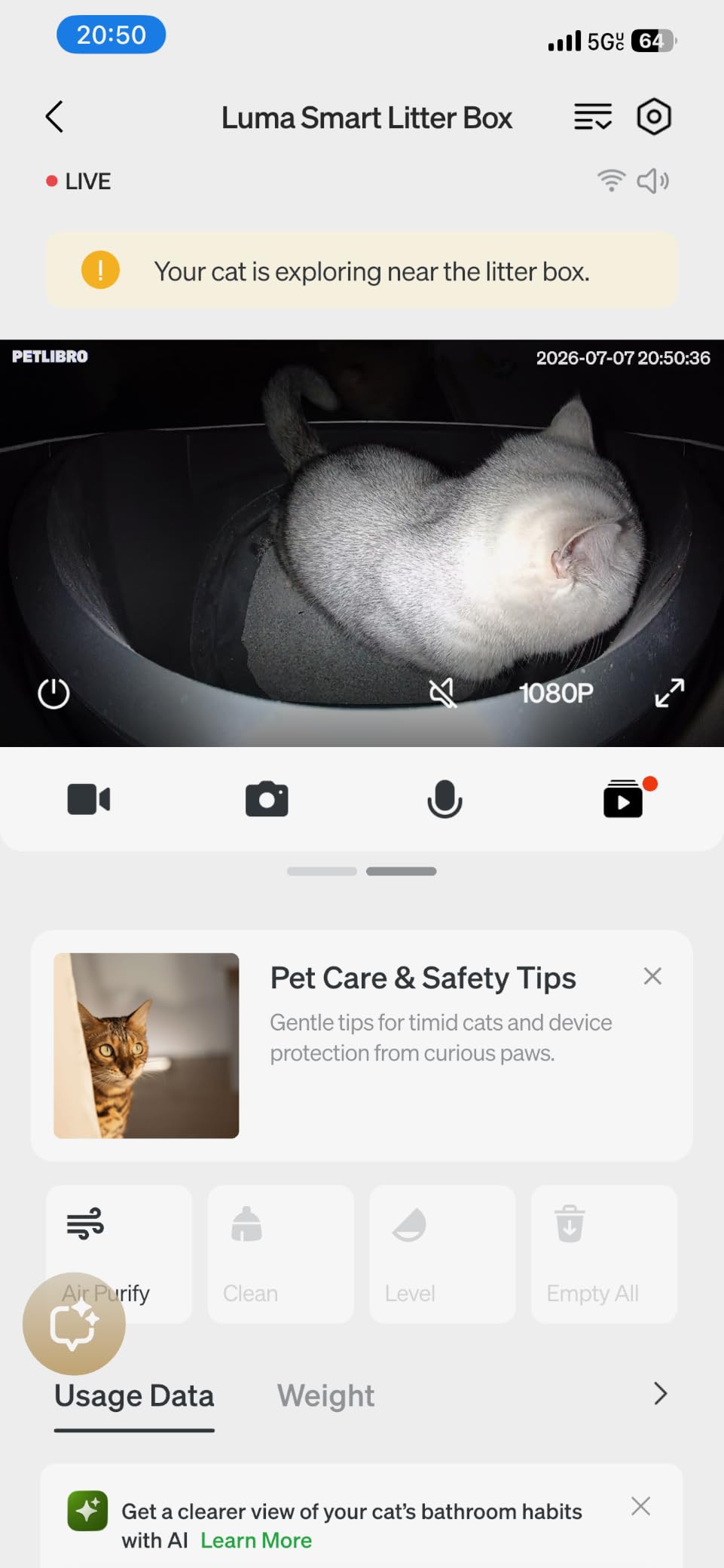 PETLIBRO Automatic Litter Box with AI-Camera Waste Analysis, Auto Odor-Control Self Cleaning Litter Box, Large Open-Top Luma Smart Litterbox with Multi-Cats Recognition, Usage Tracking, Safety Sensors customer photo 1