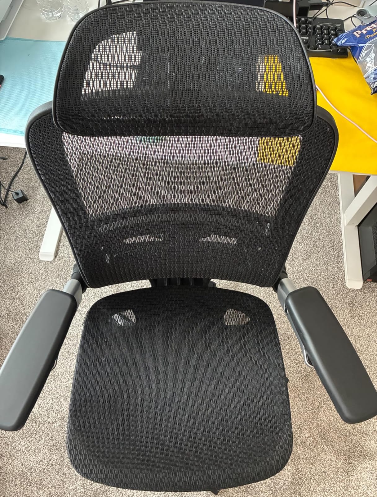 COLAMY Office Chair for Long Hours, Easy Wire-Control Desk Chair with Sliding Seat Depth & Thick Padded Lumbar Support, Heavy Duty 300 LBS High Back Mesh Computer Chair for Home Workstation,Blue customer photo 2