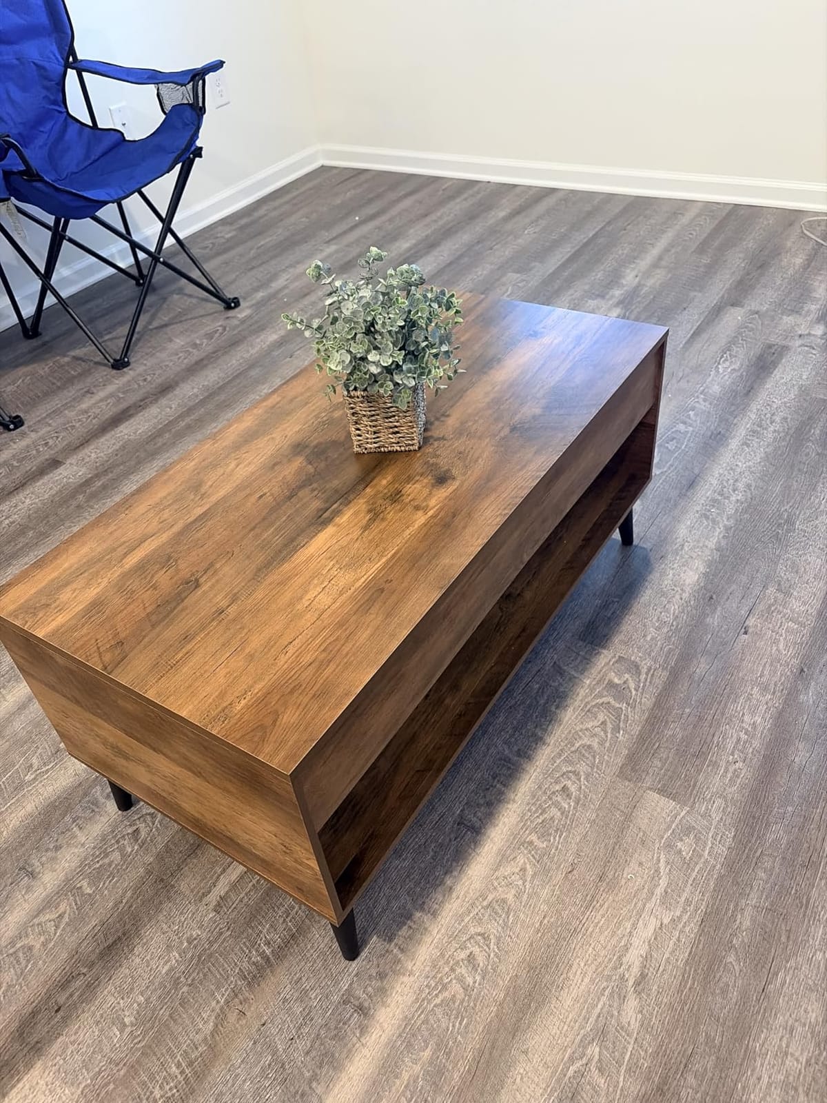 VASAGLE Lift Top Coffee Table, Lift Tabletop Dining Table, Gas Spring, Hidden Compartment, Open Storage Shelf, for Living Room, Home Office, Honey Brown ULCT268KB01S customer photo 1