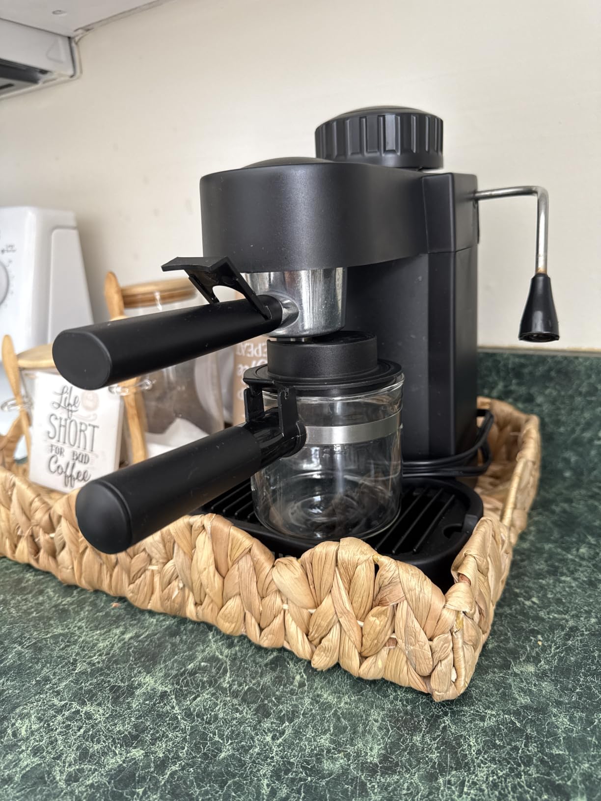 IMUSA 4 Cup Electric Espresso Cappuccino Coffee Maker, Black, Milk Frother for Creamy Foam customer photo 2