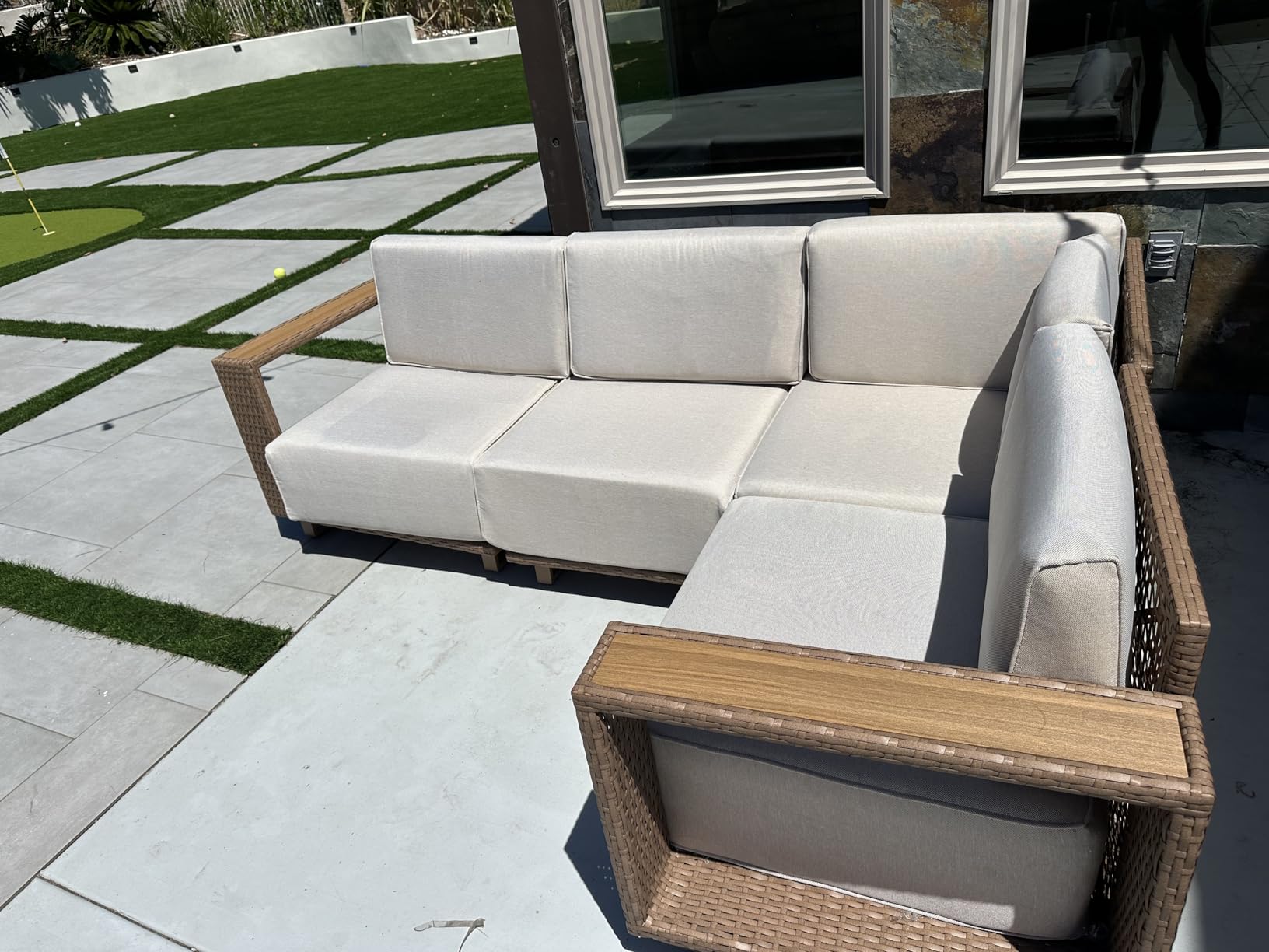 8pcs Outdoor Sectional, Patio Furniture with 10