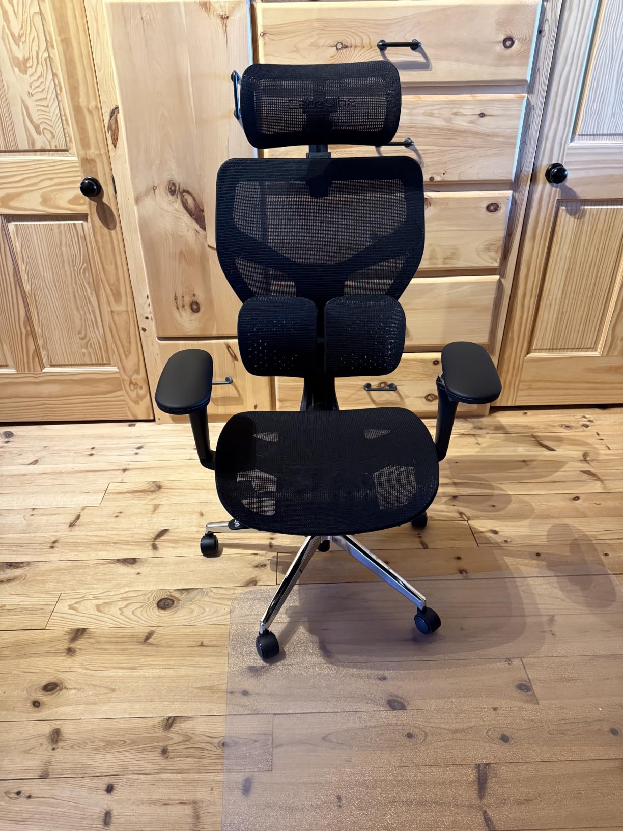 Ergonomic Mesh Office Chair - Adjustable Seat Depth, Dual Lumbar Support, 3D Headrest, 4-Lock Tilt, 10-Hour Comfort customer photo 2