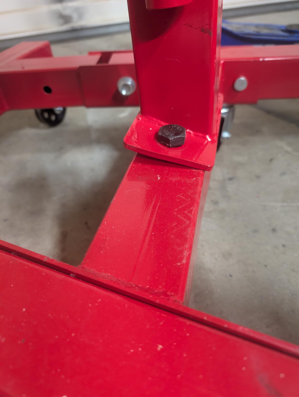 Engine Hoist with Lever, 2 T 4000 Lbs Heavy Duty Folding Cherry Picker Engine Lift Hydraulic Tilting Engine Shop Crane with 6 Iron Caster Wheels Telescopic Boom Hitch, Yellow customer photo 2