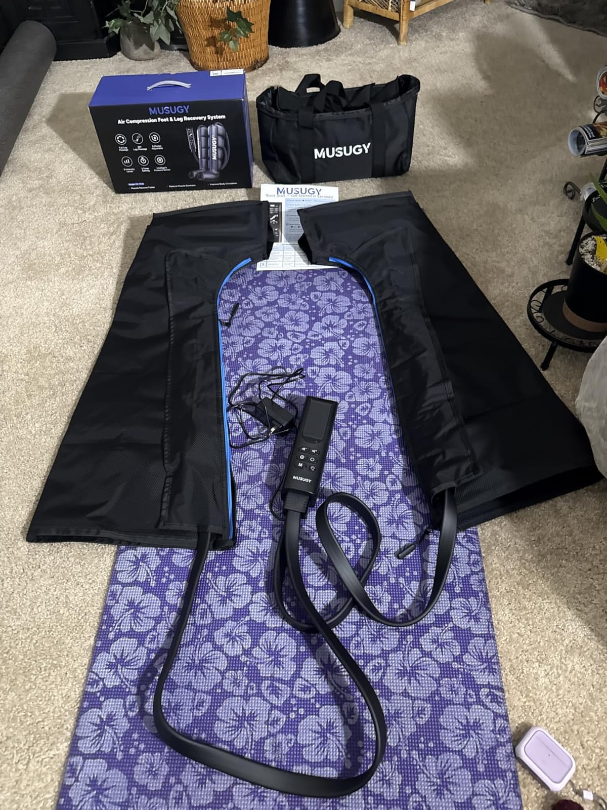 Sequential Leg Compression Massager for Circulation : Full Leg Air Compression Boots for Massage Therapy & Fatigue Relief - 9 Intensity, 6 Modes, 3 Timers for Athletes, Runners, Gym (Medium) customer photo 2