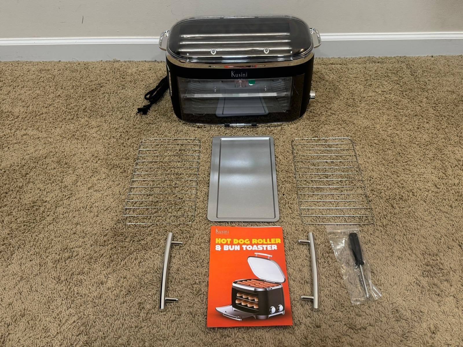 Kusini Hot Dog Roller Grill & Toaster Oven - Holds 8 Hot Dogs & 8 Buns, keep warm Option & Condiment Holder - Kitchen Appliance Hot Dog Cooker Machine - Hosting Party Essential, Unique Gifts Idea customer photo 2