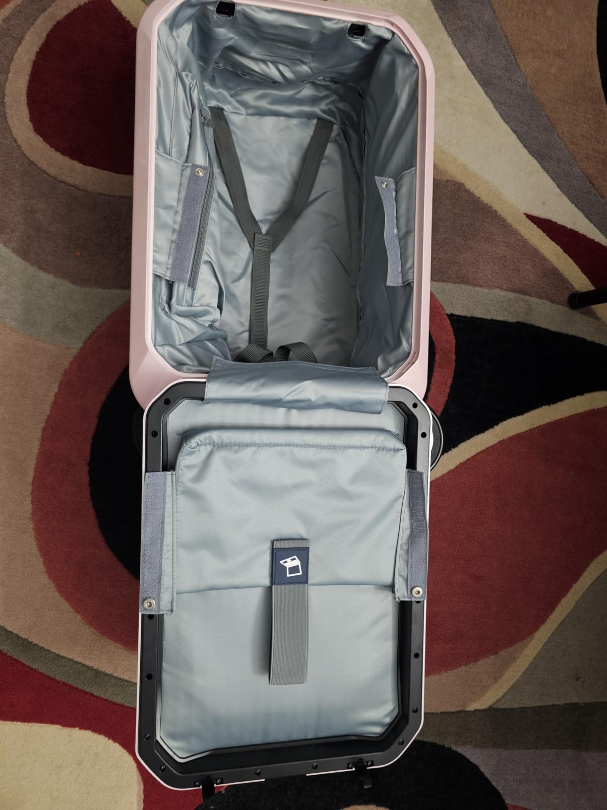 AOTOS Smart Rideable Luggage-Roller Carry-on Luggage 22x14x9-TSA, Airline-Approved 22'' Hardshell, Zipperless Travel Suitcase with Rolling Wheels App Control - Cabin Suitcase for Airport Travel customer photo 2
