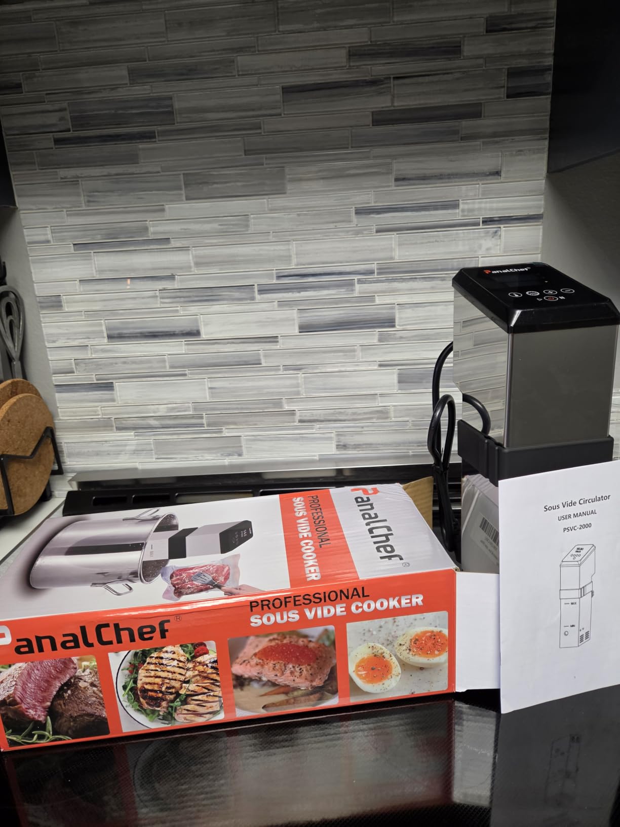 1600W Commercial Sous Vide Cooker, Immersion Circulator with One-Way Air Vent for Efficient Heat Dissipation, 360° Water Circulation, Precise Temp Control for Restaurant Home Use (Dark Silver, 1600W) customer photo 1