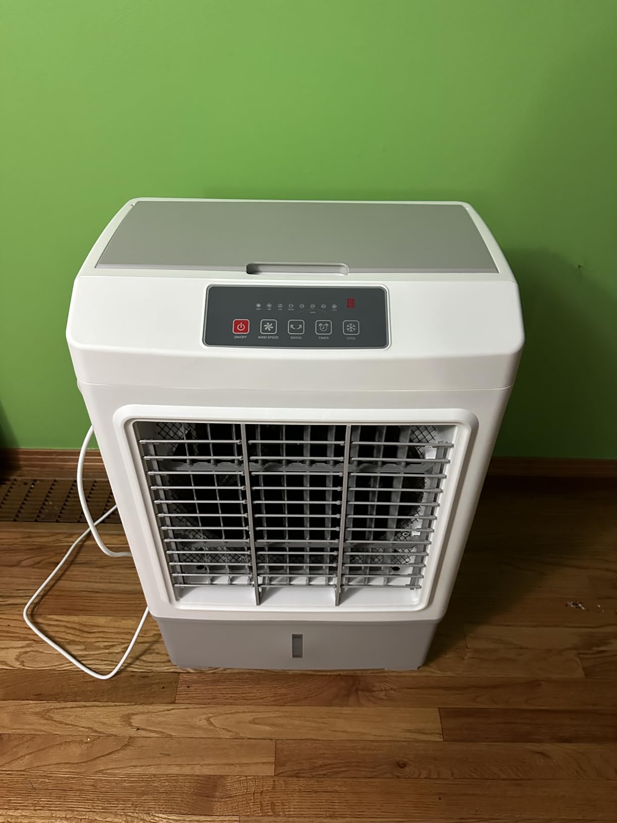 Evaporative Air Cooler, 2100 CFM Windowless Air Conditioner Portable for Room, 3 Speed Swamp Cooler, 4 Ice Packs, 8 Gallon Cooling Fan & 4Scroll Casters, Evaporative Cooler for Garage Outdoor customer photo 2
