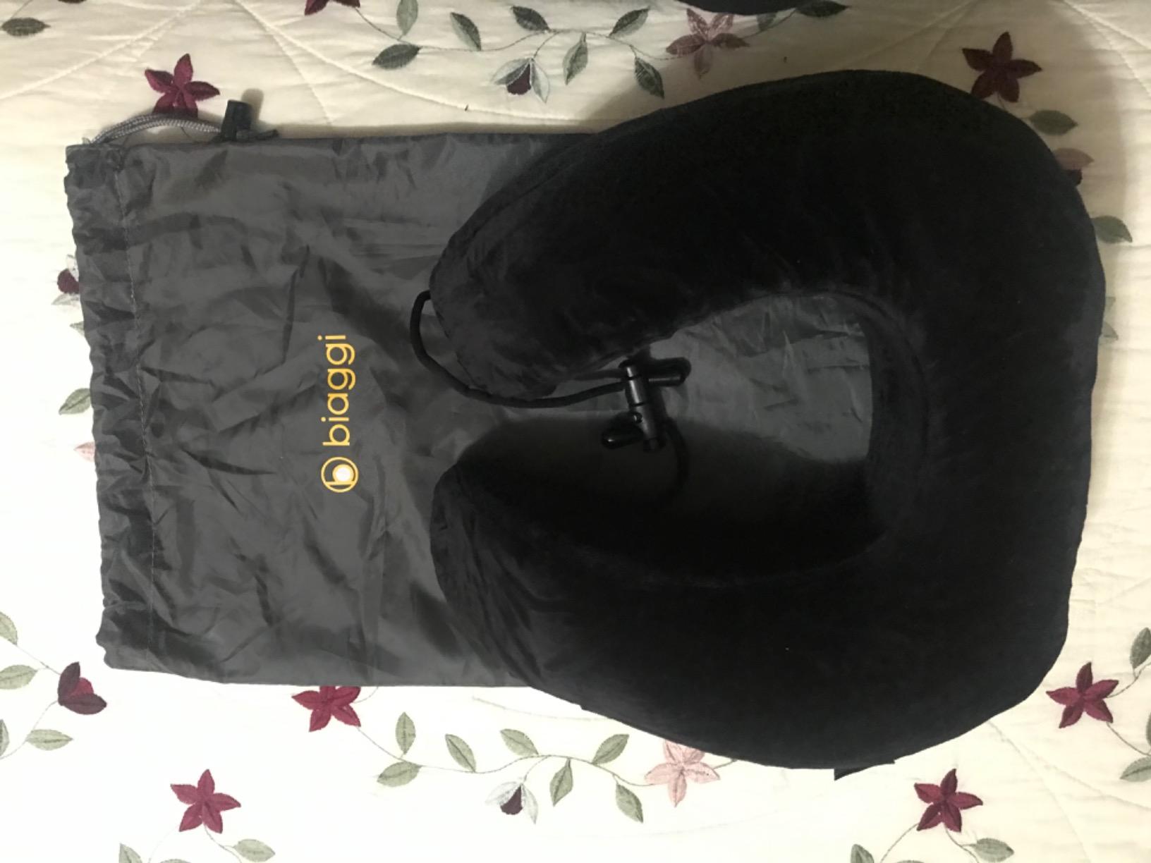 Everlasting Comfort Upgraded Neck Pillow for Airplanes - Memory Foam Travel Headrest for Flying - Portable Multi-Position Travel Pillows with 360 Support - Long Flight Essentials for Sleep & Home Use customer photo 2
