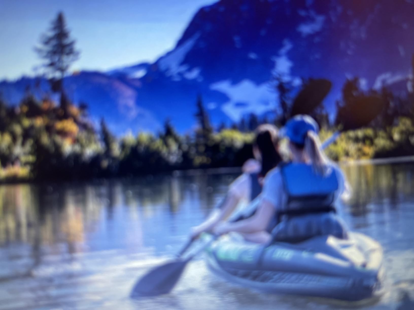 Sunlite Sports Inflatable Kayak 2 Person with Canopy, Portable Inflatable Boat with Shed & Aluminum Oars, Lightweight Tandem Kayak with Air Pump & Carry Bag for Lakes & Rivers, 400 LB customer photo 1