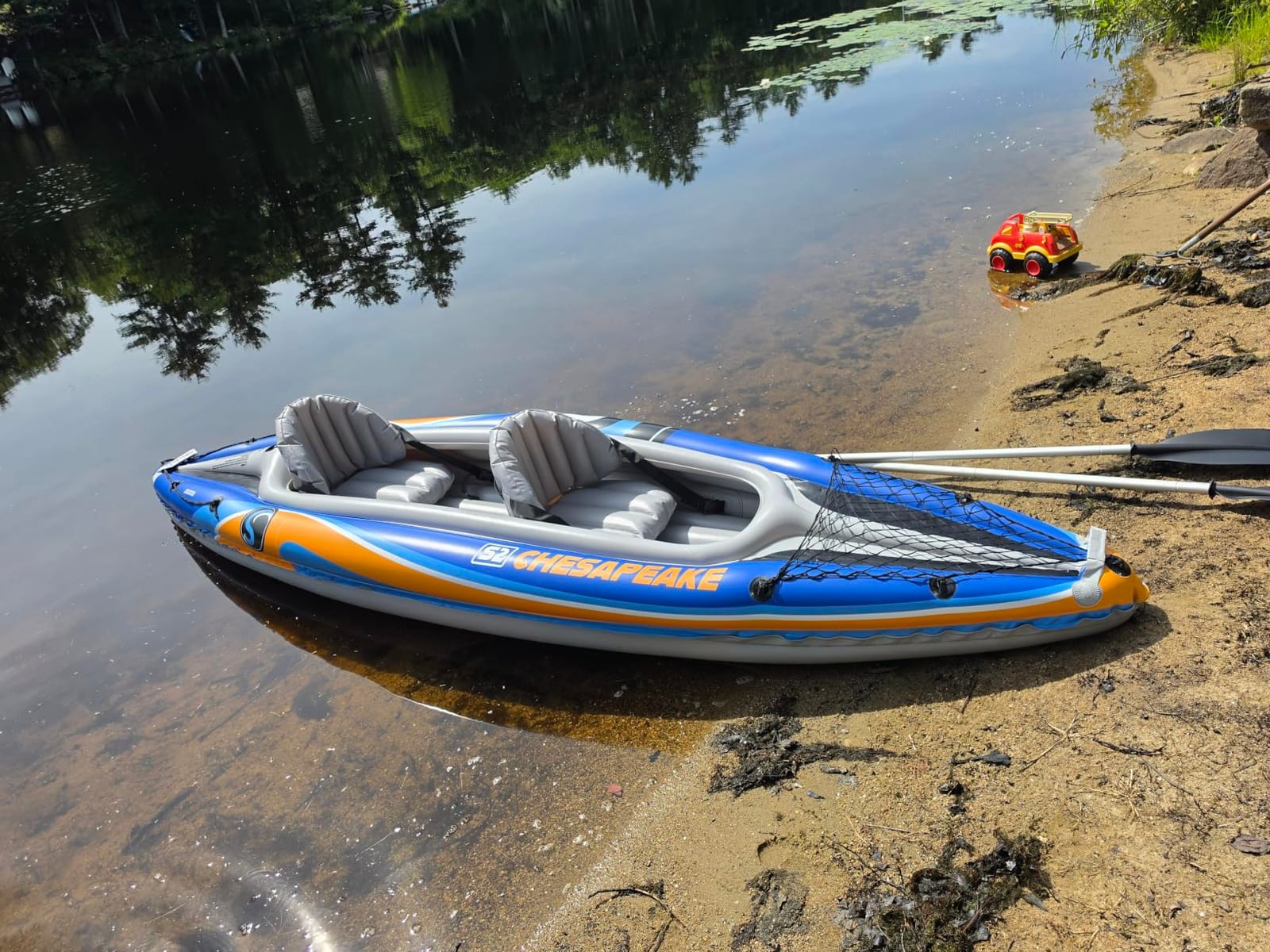 Sunlite Sports Inflatable Kayak 2 Person with Canopy, Portable Inflatable Boat with Shed & Aluminum Oars, Lightweight Tandem Kayak with Air Pump & Carry Bag for Lakes & Rivers, 400 LB customer photo 2