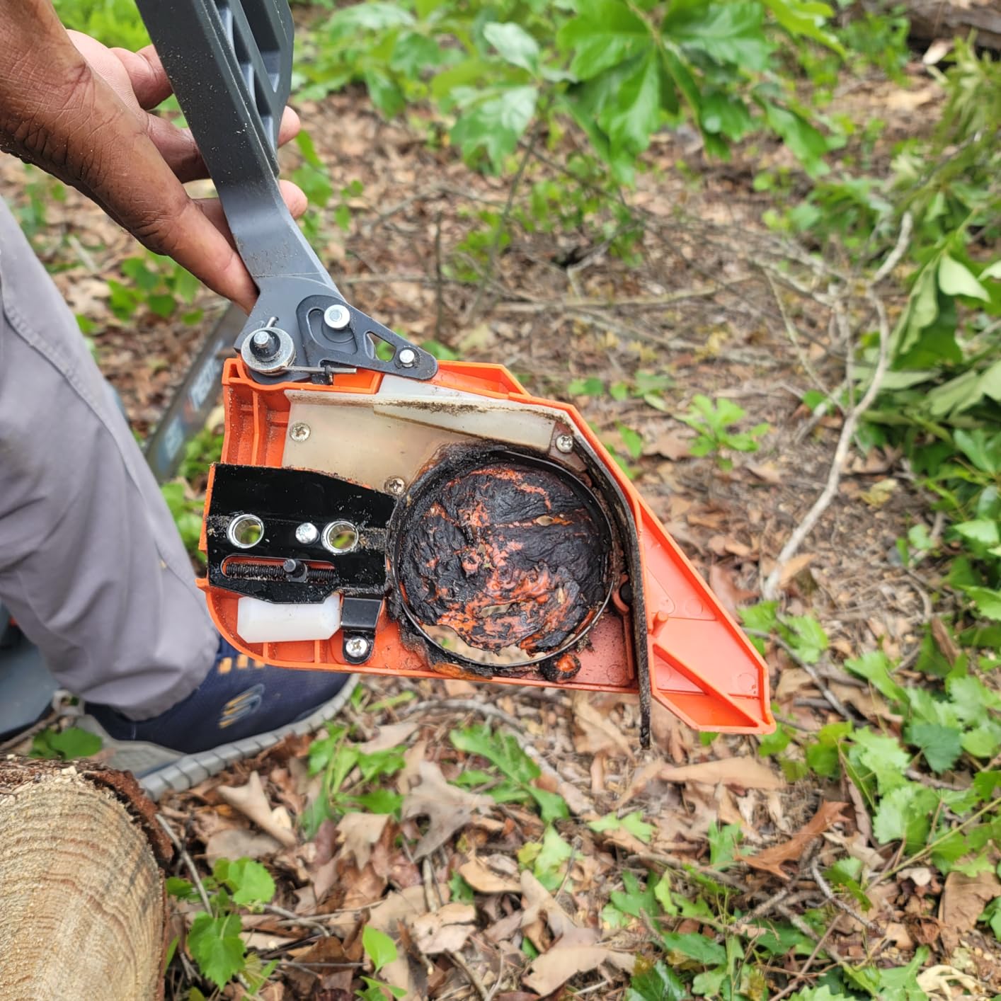 58cc Gas Chainsaw 2.8HP Gas Powered Chain Saw 18 20 Inch Guide Bar 2-Cycle Petrol Motosierra De Gasolina,Heavy Duty Handheld Chainsaw for Tree Cutting Firewood Logging customer photo 2