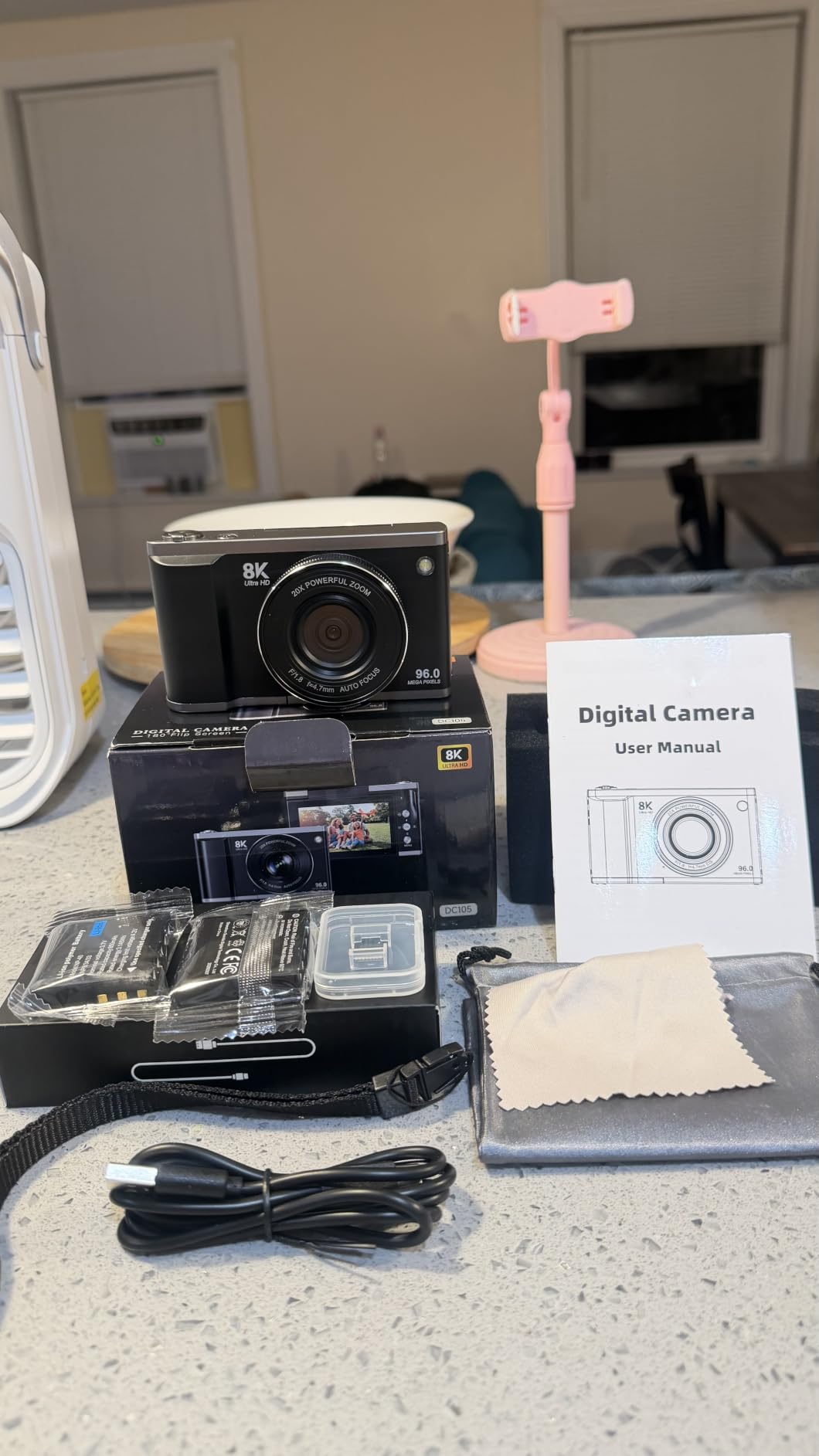 8K Digital Camera for Photography with WiFi 96MP Autofocus Vlogging Camera for YouTube Video 3.5'' 180°Flip Screen 20X Zoom Anti-Shake Compact Point and Shoot Cameras for Beginner Creator with SD Card customer photo 2
