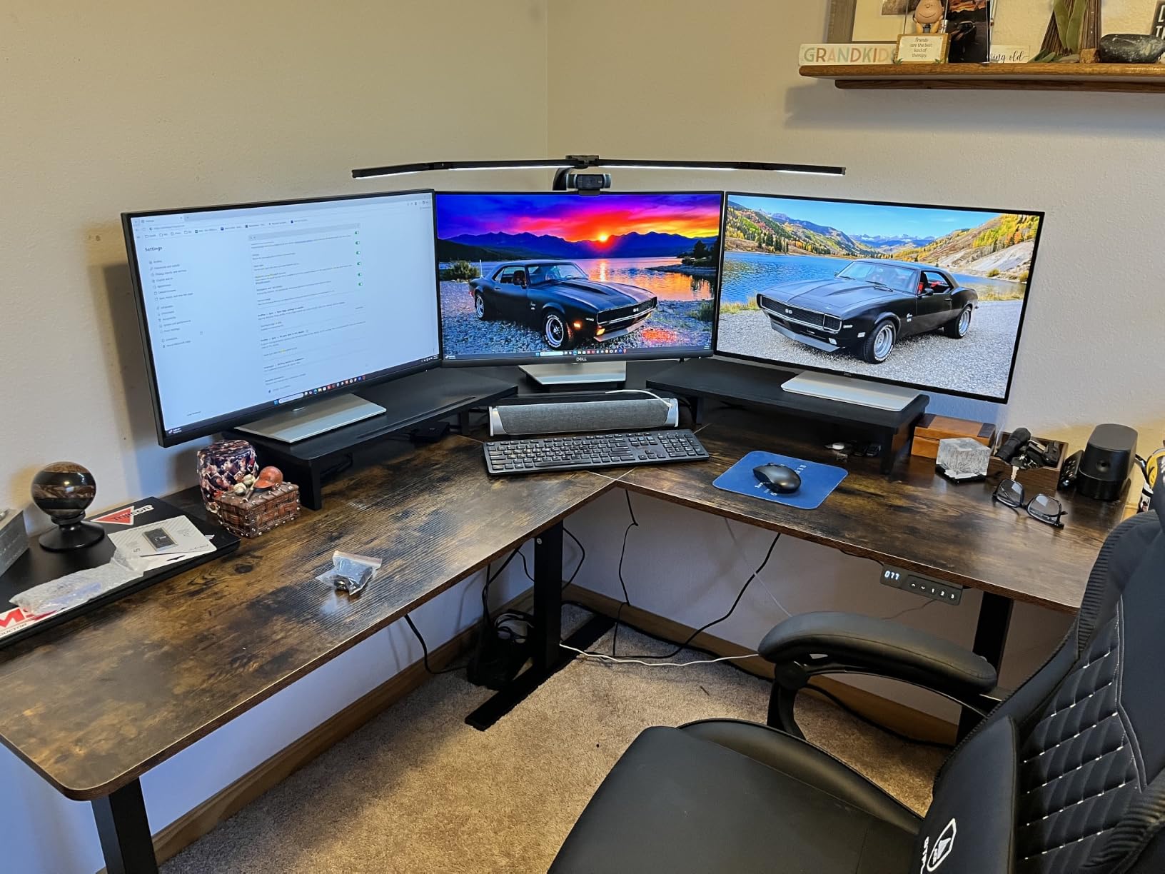 SIAGO 63x55 Inch L-Shaped Standing Desk with Charging Station Corner Desk | Adjustable L Shape Corner Computer Desk with Memory Controller, Splice Board Ergonomic Sit Stand Workstation for Home Office customer photo 1