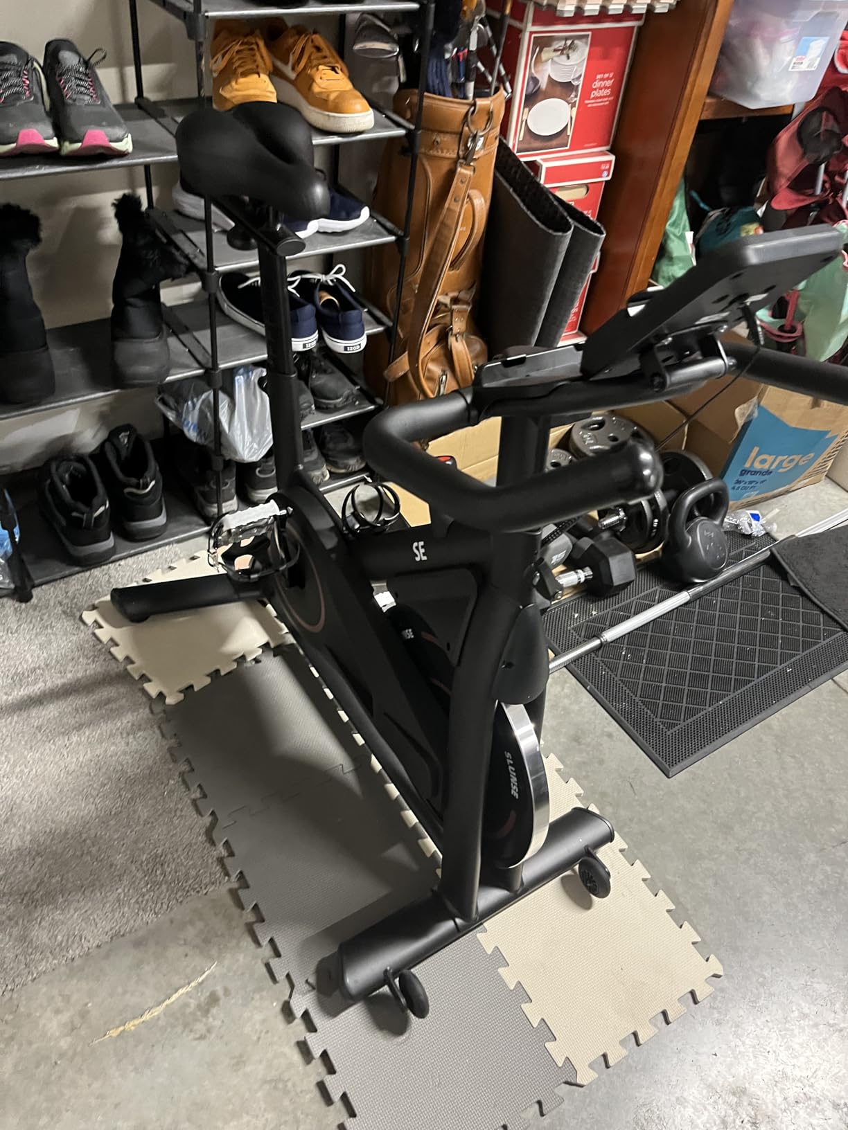 Exercise Bike, Adjustable Magnetic Resistance Stationary Bikes for Home with App Compatible, Silent Indoor Cycling Bike with 350lbs Weight Capacity Comfortable Seat, Digital Monitor & Phone Mount customer photo 1