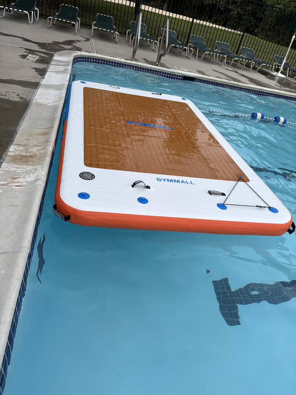 Inflatable Floating Dock, 10Ft Floating Dock for Lakes with Rope Ladder and Non-Slip EVA Platform, Inflatable Dock Floating Platform Island Raft for Boats, Pool, Beach, Ocean customer photo 2
