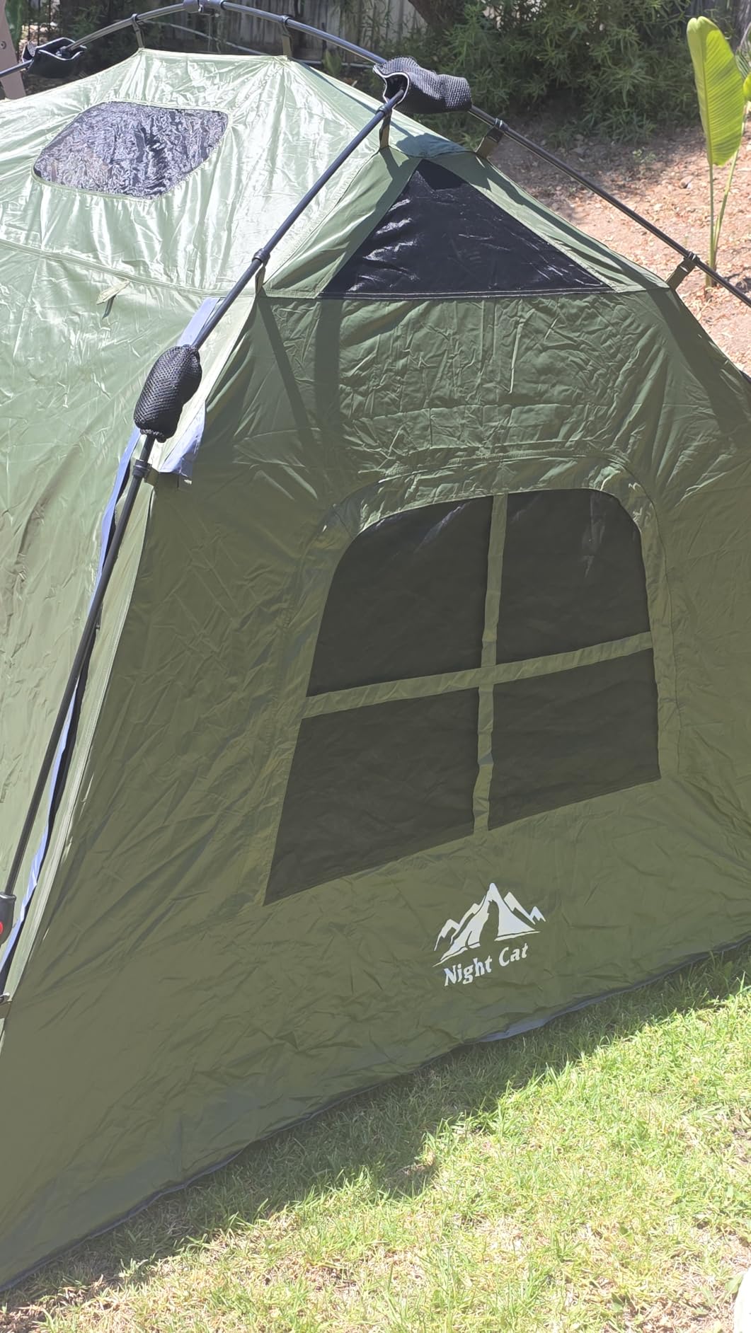 Night Cat 4 Person Pop Up Camping Tent, Blackout Cabin Tent with Vestibule & Rainfly, Waterproof Instant Easy Setup Family Tent, Dark Room Outdoor Tent for Camping, Hiking, Backyard customer photo 2
