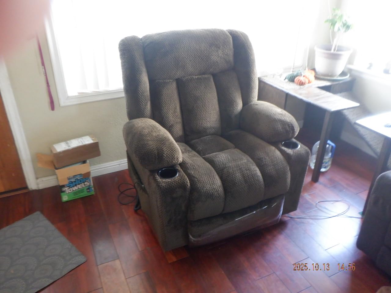 3 Motor Large-Wide Lift Chair, Infinite Position, 180° Lay Flat, Power Lift Chairs Recliners for Elderly Big and Tall, Massage & Heat, Extended Footrest (Dark Red, Large Wide) customer photo 1